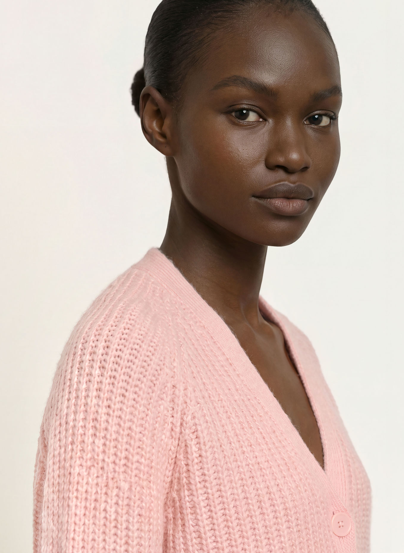 HEMISPHERE Cashmere Cardigan: LIGHT PINK