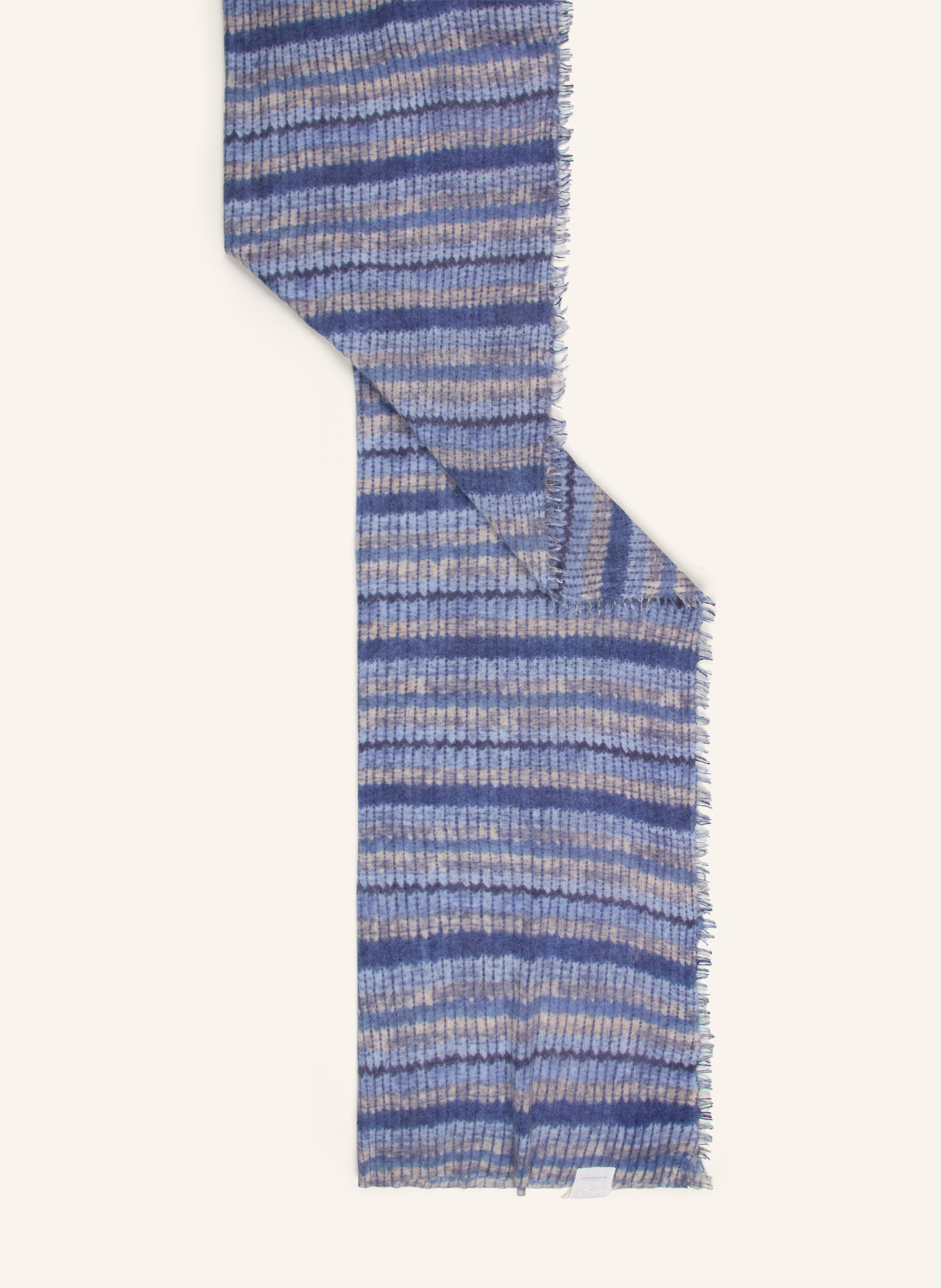 HEMISPHERE Cashmere-Schal: HELLBLAU / BEIGE / DUNKELBLAU