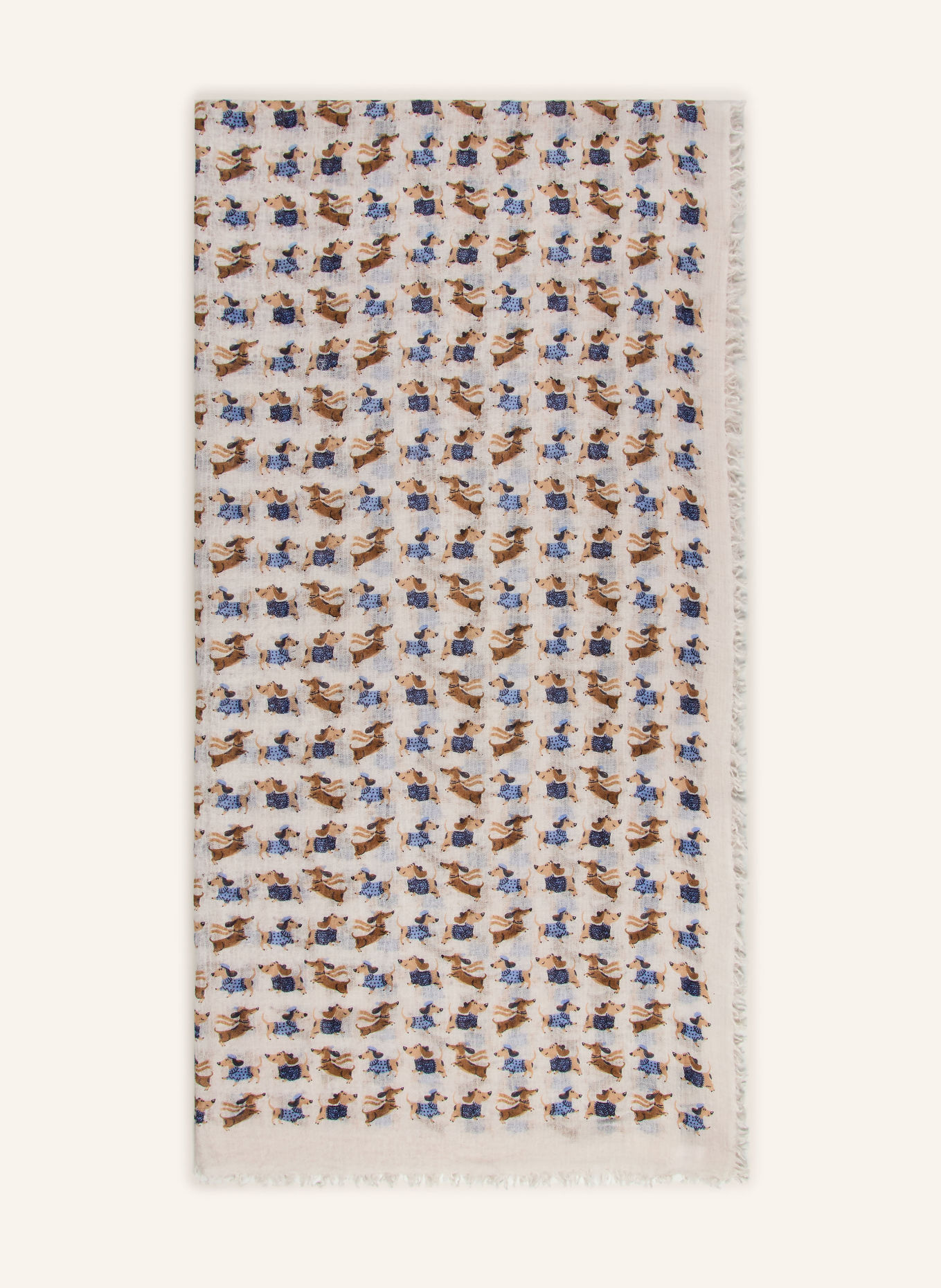 HEMISPHERE Sjaal: CRÈME / BRUIN / BLAUW