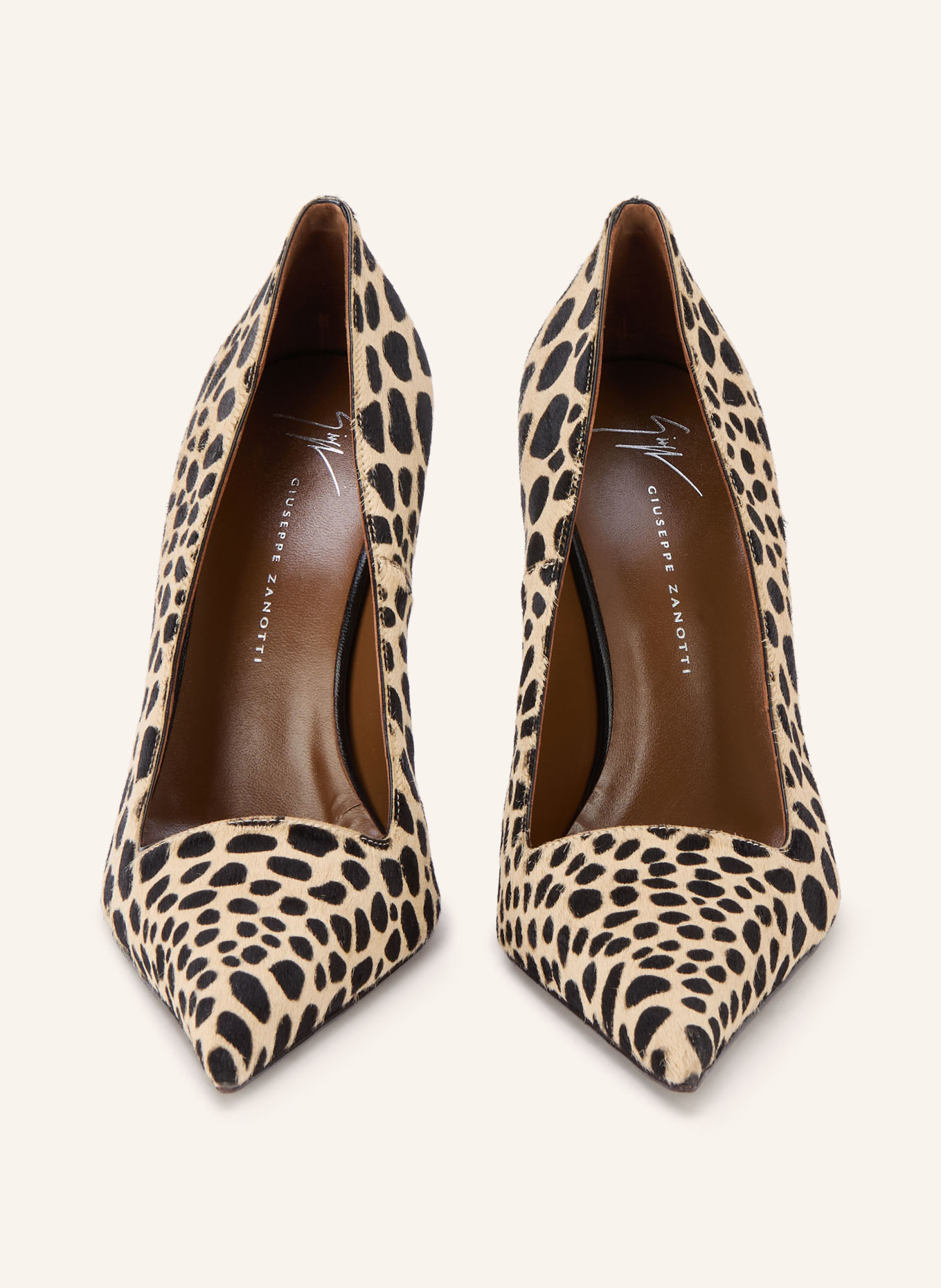 GIUSEPPE ZANOTTI DESIGN Escarpins SAVAGE: MARRON CLAIR / NOIR