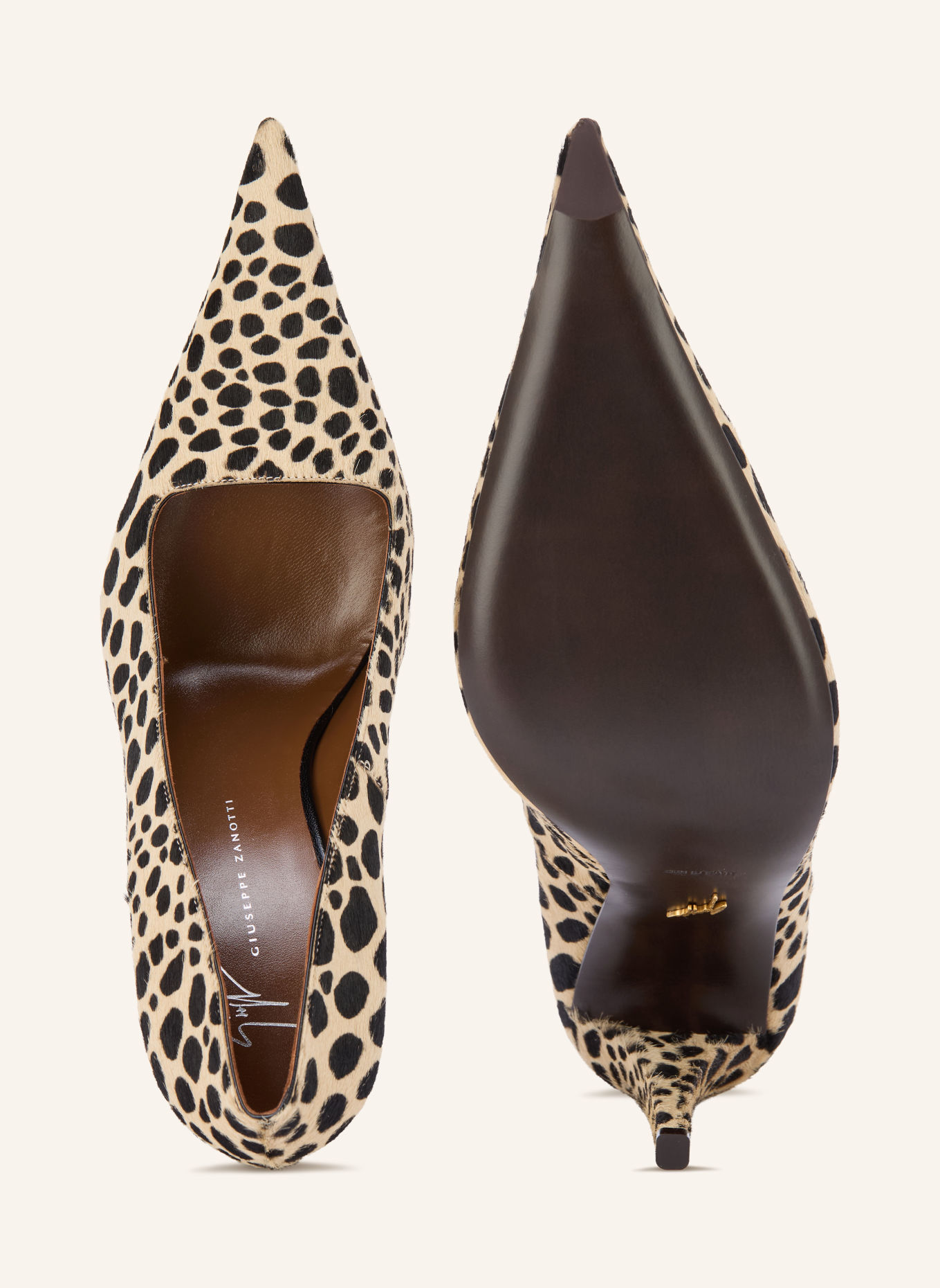 GIUSEPPE ZANOTTI DESIGN Escarpins SAVAGE: MARRON CLAIR / NOIR