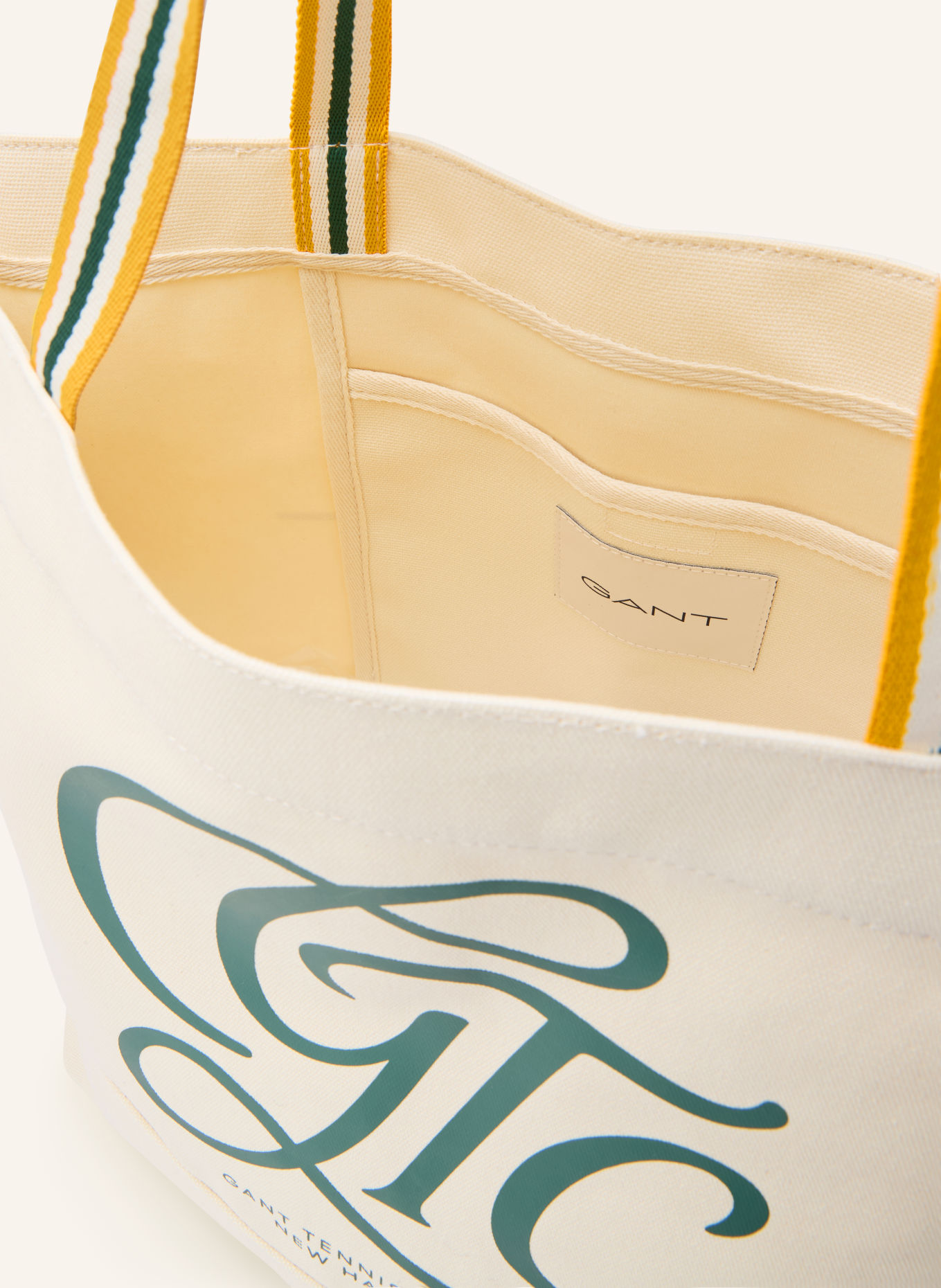 GANT Shopper: ECRU / GRÜN