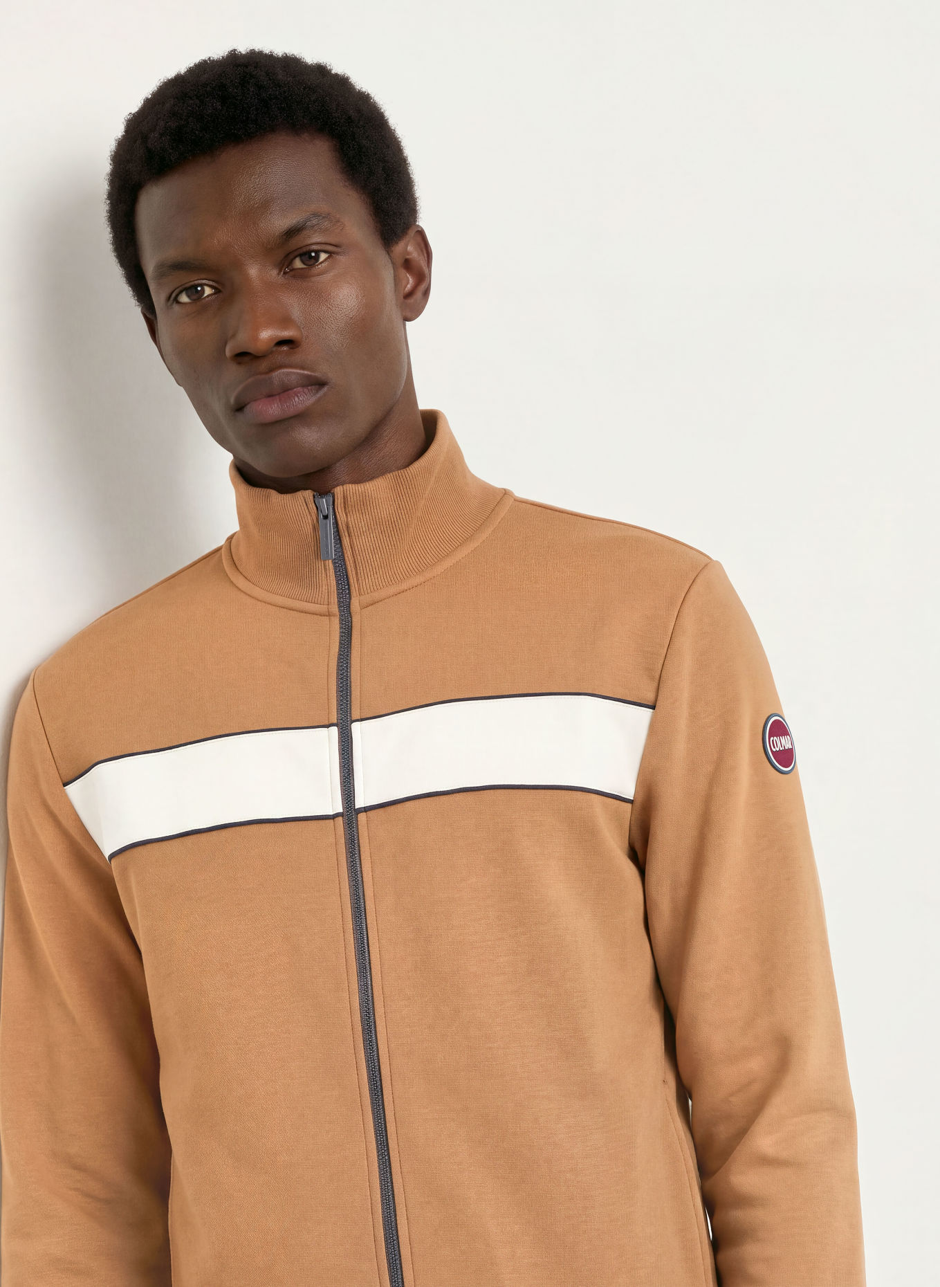 COLMAR Jachetă din material de tip sweat UOMO: MARO / CREM / NEGRU