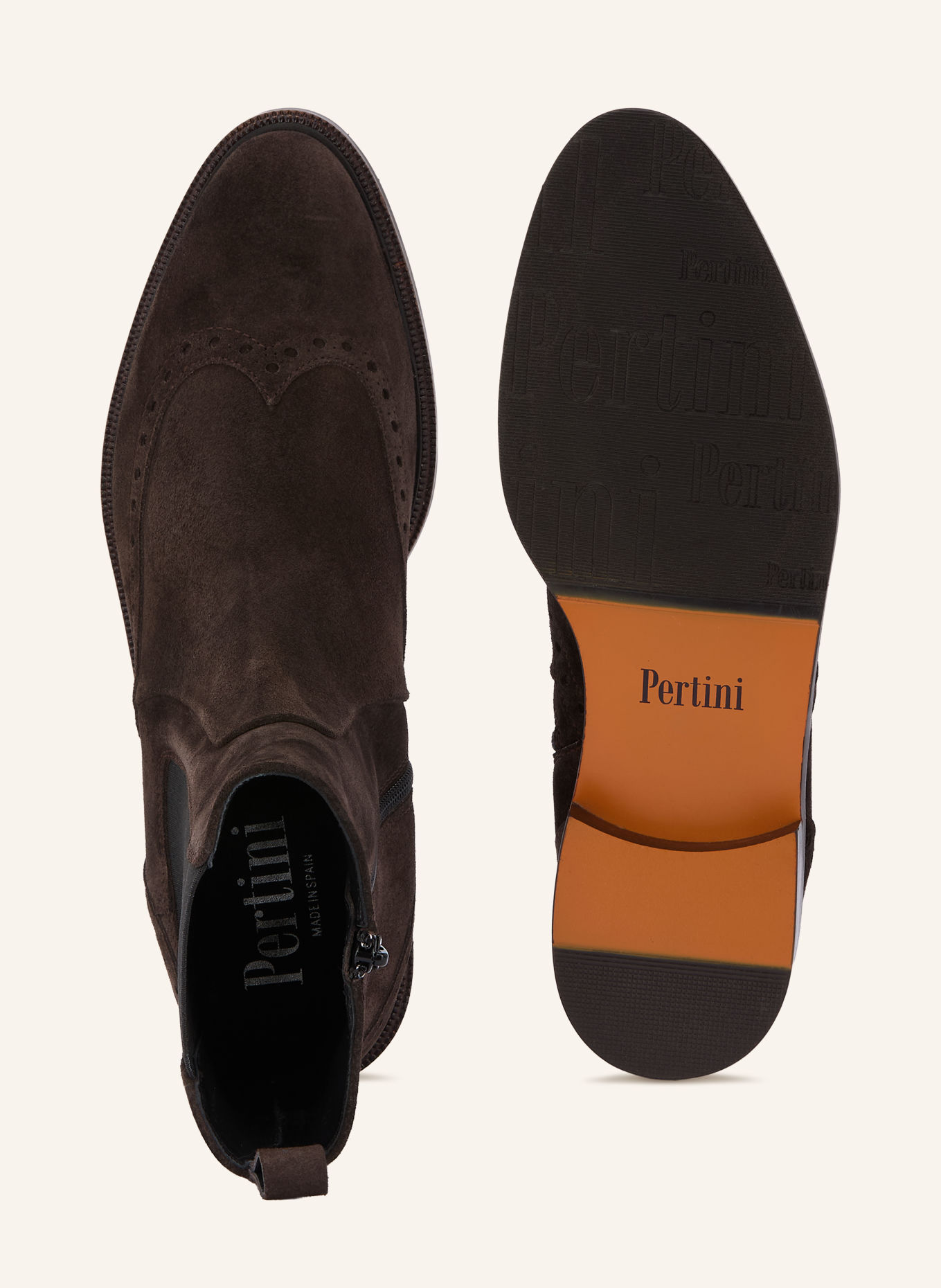 Pertini Chelsea boots: DARK BROWN