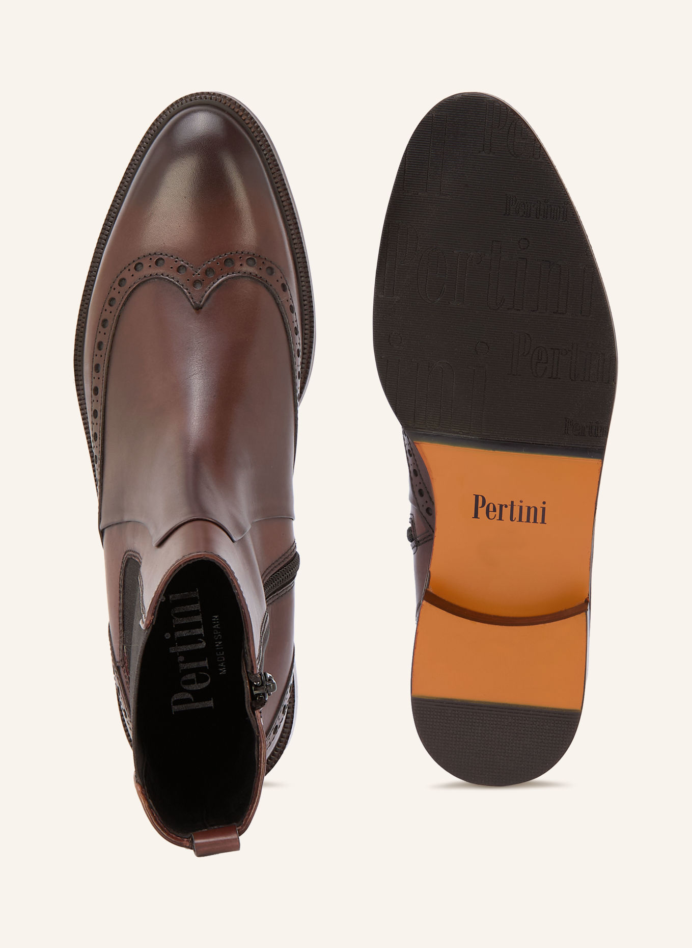 Pertini Chelsea boots: DARK BROWN