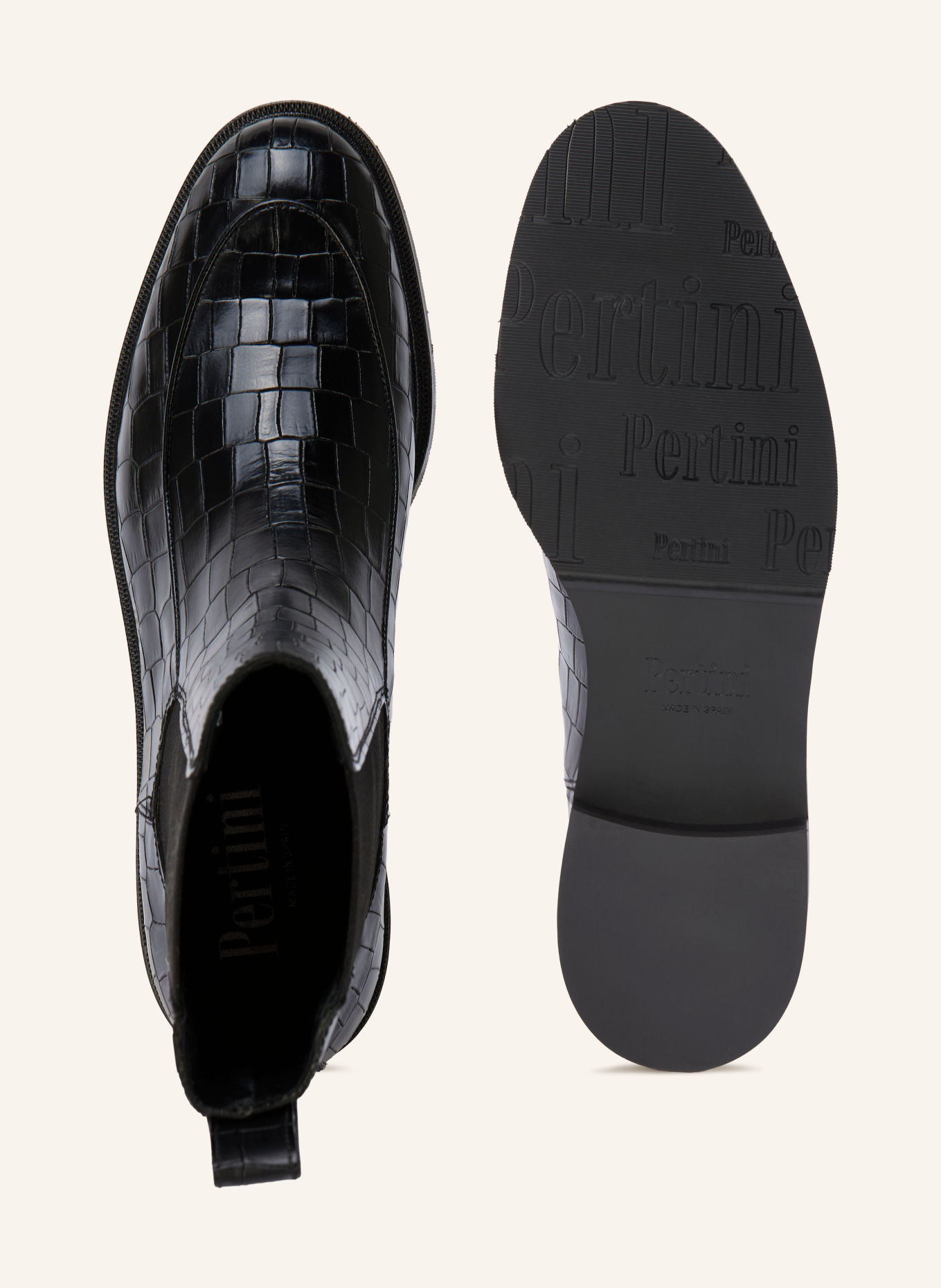 Pertini Chelsea boots: ZWART