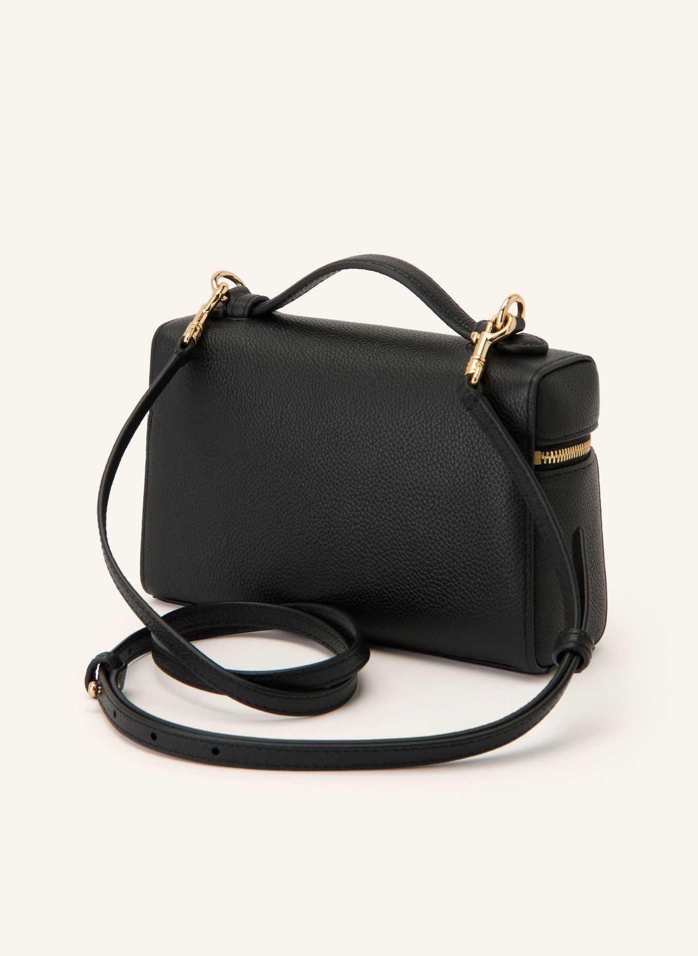 TORY BURCH Kabelka ROMY: ČERNÁ / ZLATÁ