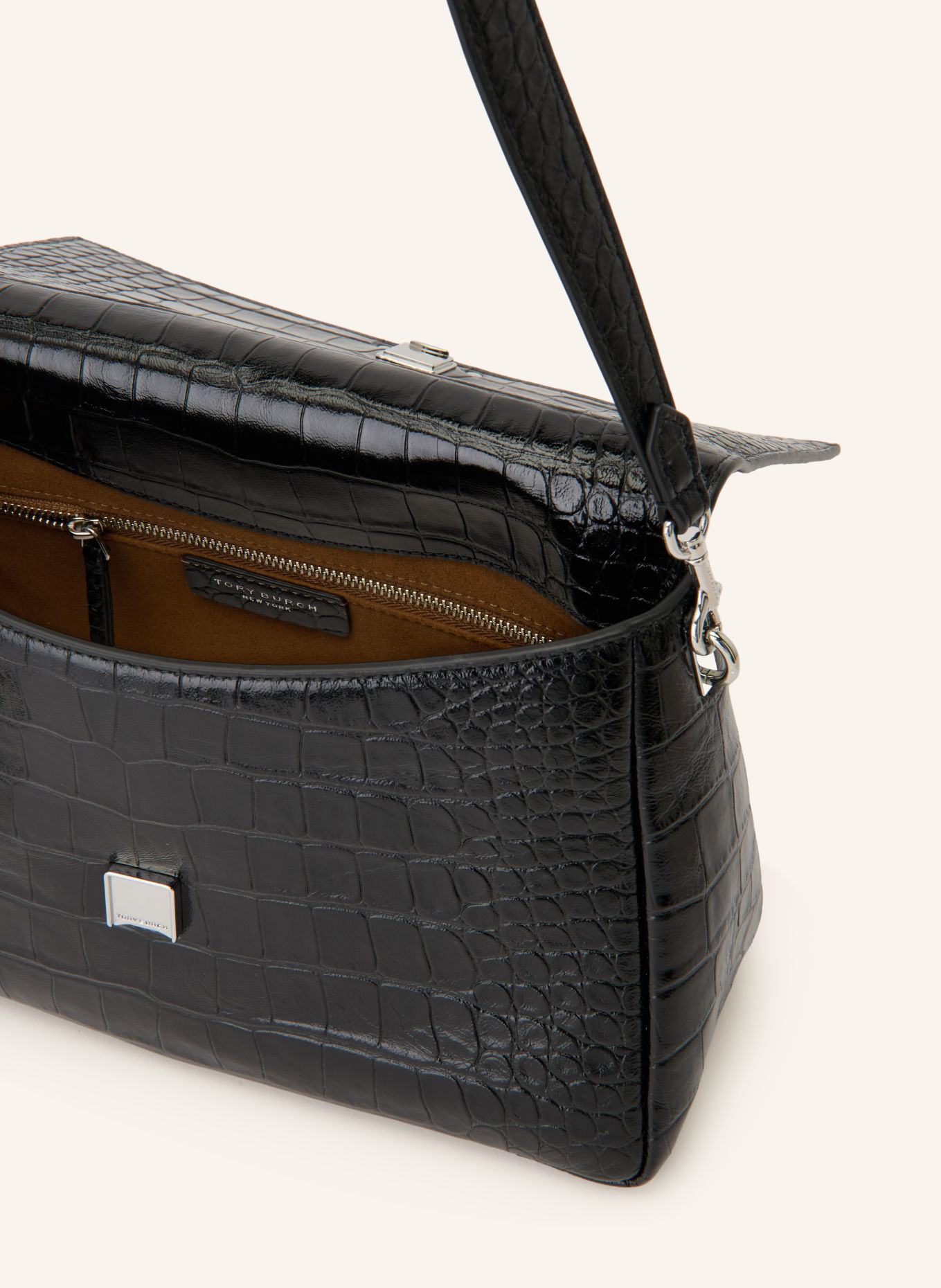 TORY BURCH CHARLIE Crossbody Bag: BLACK