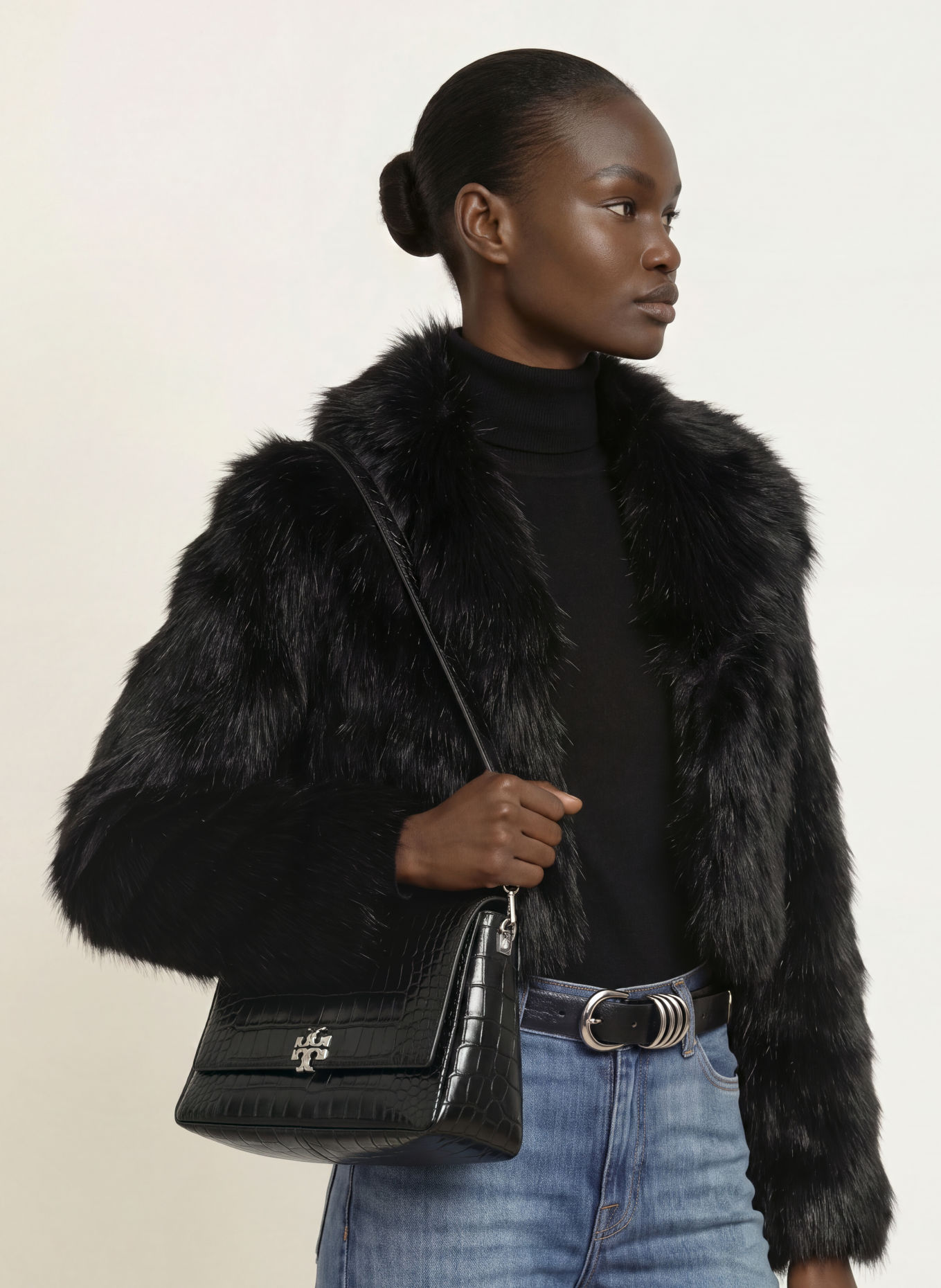 TORY BURCH Schoudertas CHARLIE: ZWART
