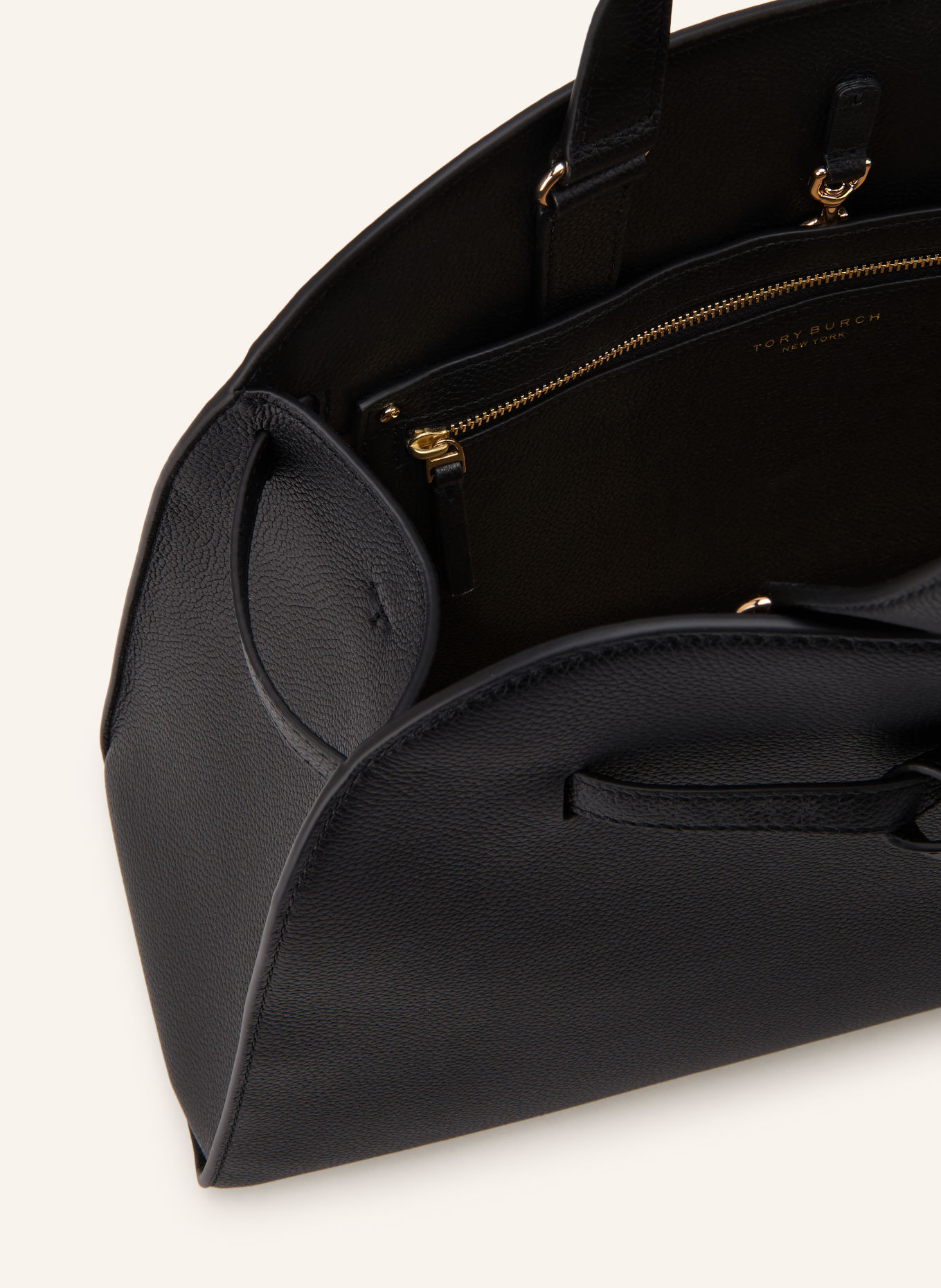 TORY BURCH Handtasche ROMY BAULETTO: SCHWARZ / GOLD
