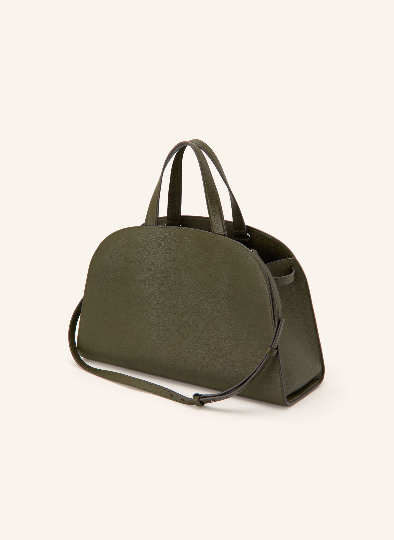 TORY BURCH Handtasche ROMY BAULETTO: DUNKELGRÜN / SILBER