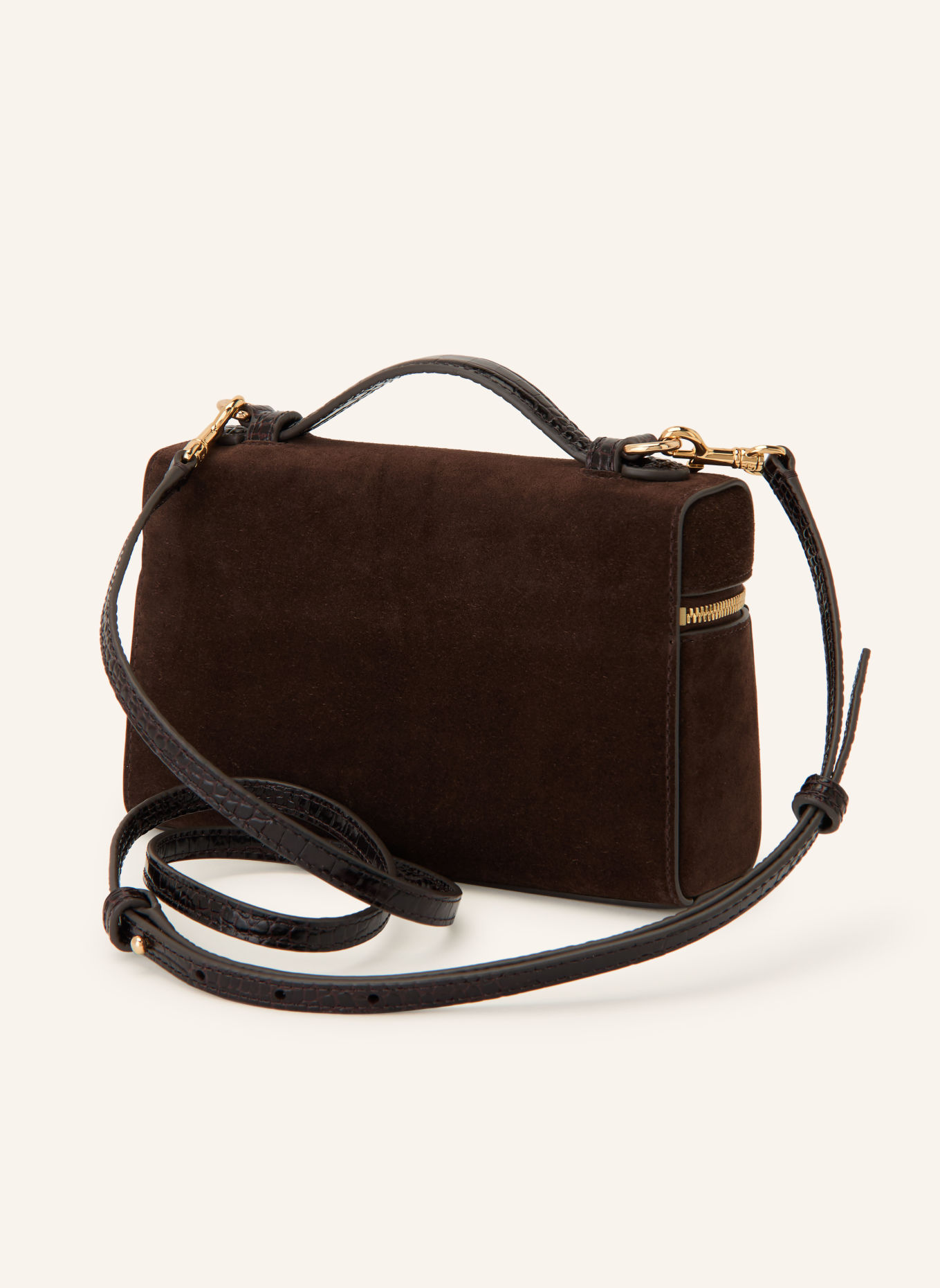 TORY BURCH Kabelka ROMY: TMAVĚ HNĚDÁ / ZLATÁ
