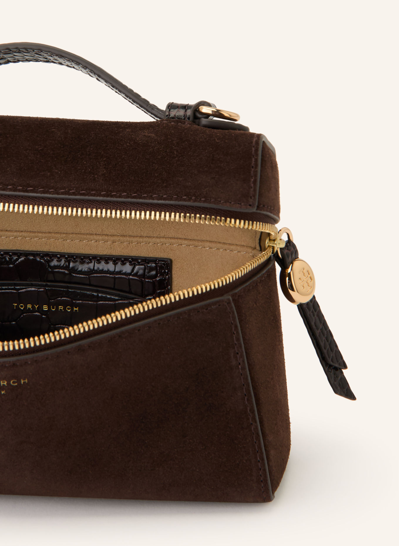 TORY BURCH Kabelka ROMY: TMAVĚ HNĚDÁ / ZLATÁ