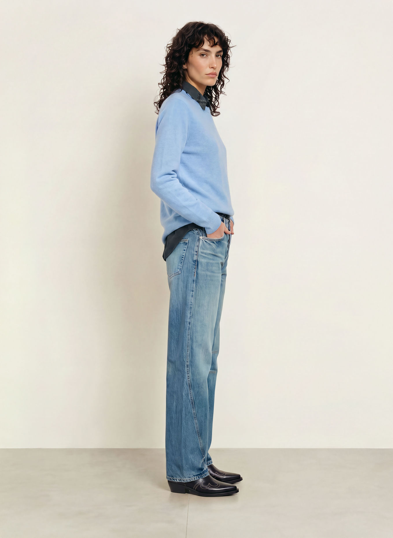 SAMSØE  SAMSØE Barrel-leg jeans SAHARPO: CLR002910 Sephia blue