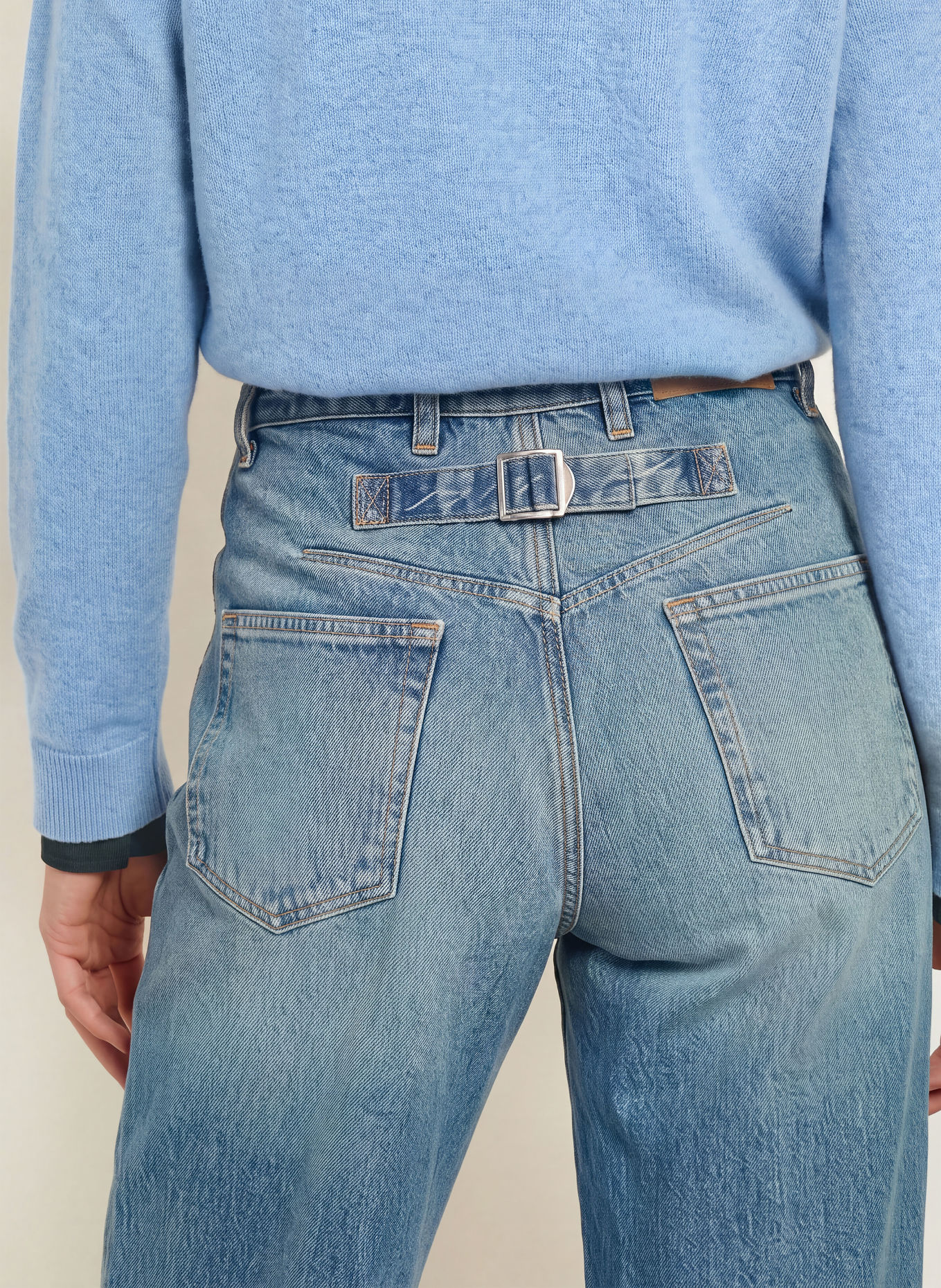 SAMSØE  SAMSØE Barrel-leg jeans SAHARPO: CLR002910 Sephia blue