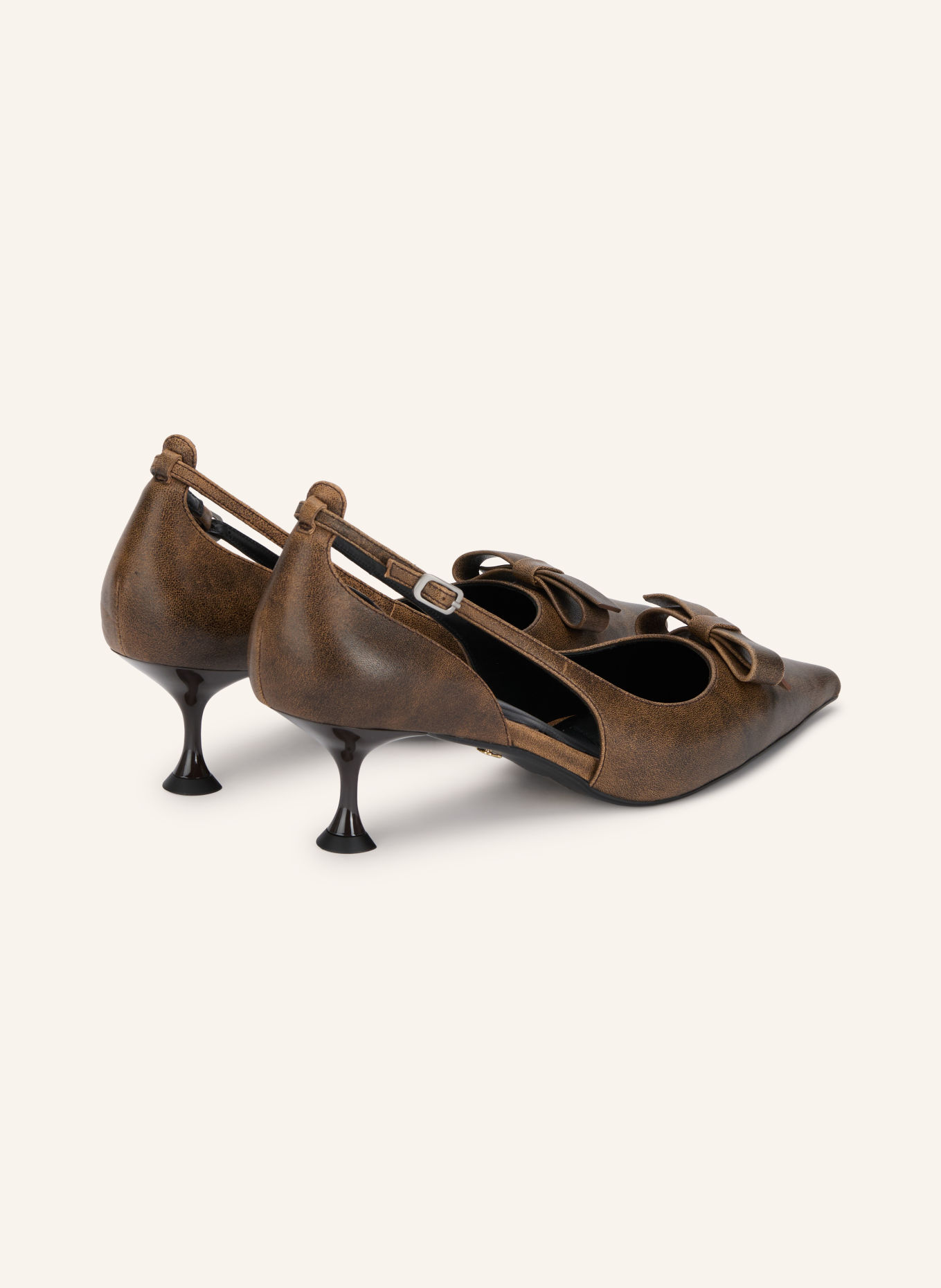 Lola Cruz Pumps LAIA: DUNKELBRAUN / SILBER