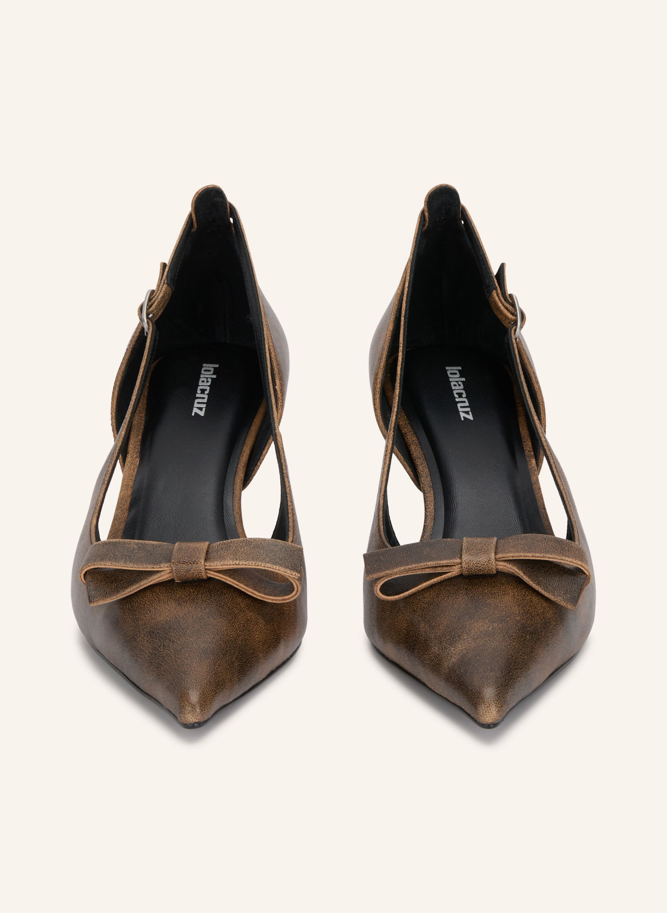 Lola Cruz Pumps LAIA: DUNKELBRAUN / SILBER