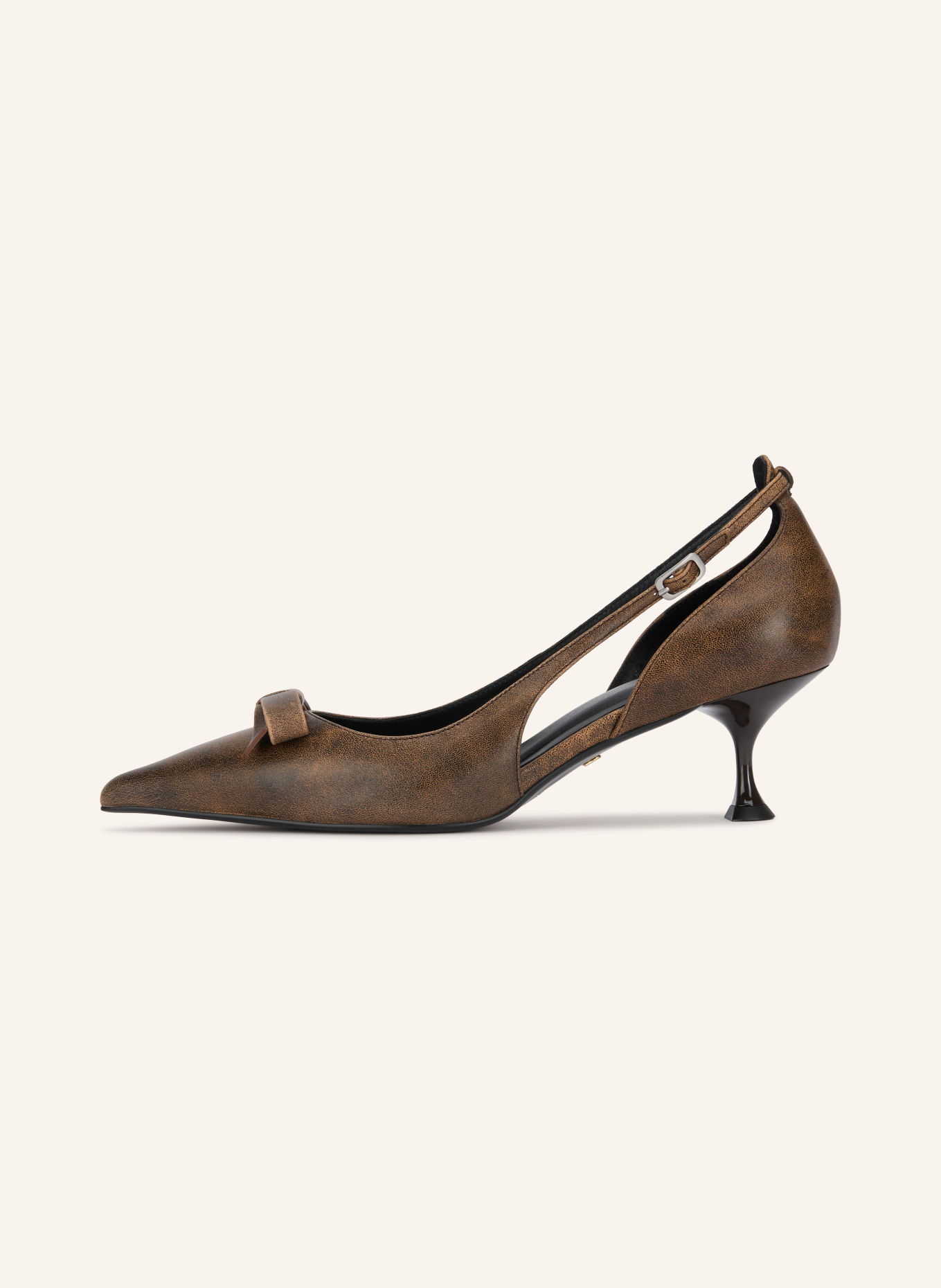 Lola Cruz Pumps LAIA: DUNKELBRAUN / SILBER