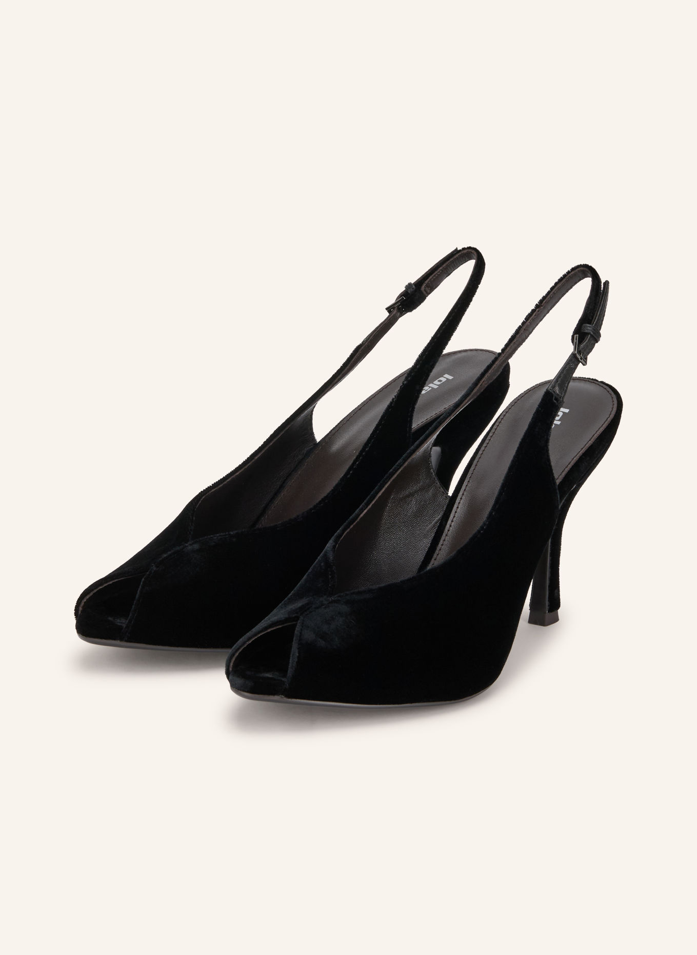 Lola Cruz Peeptoes GABRIETTE: SCHWARZ / SILBER