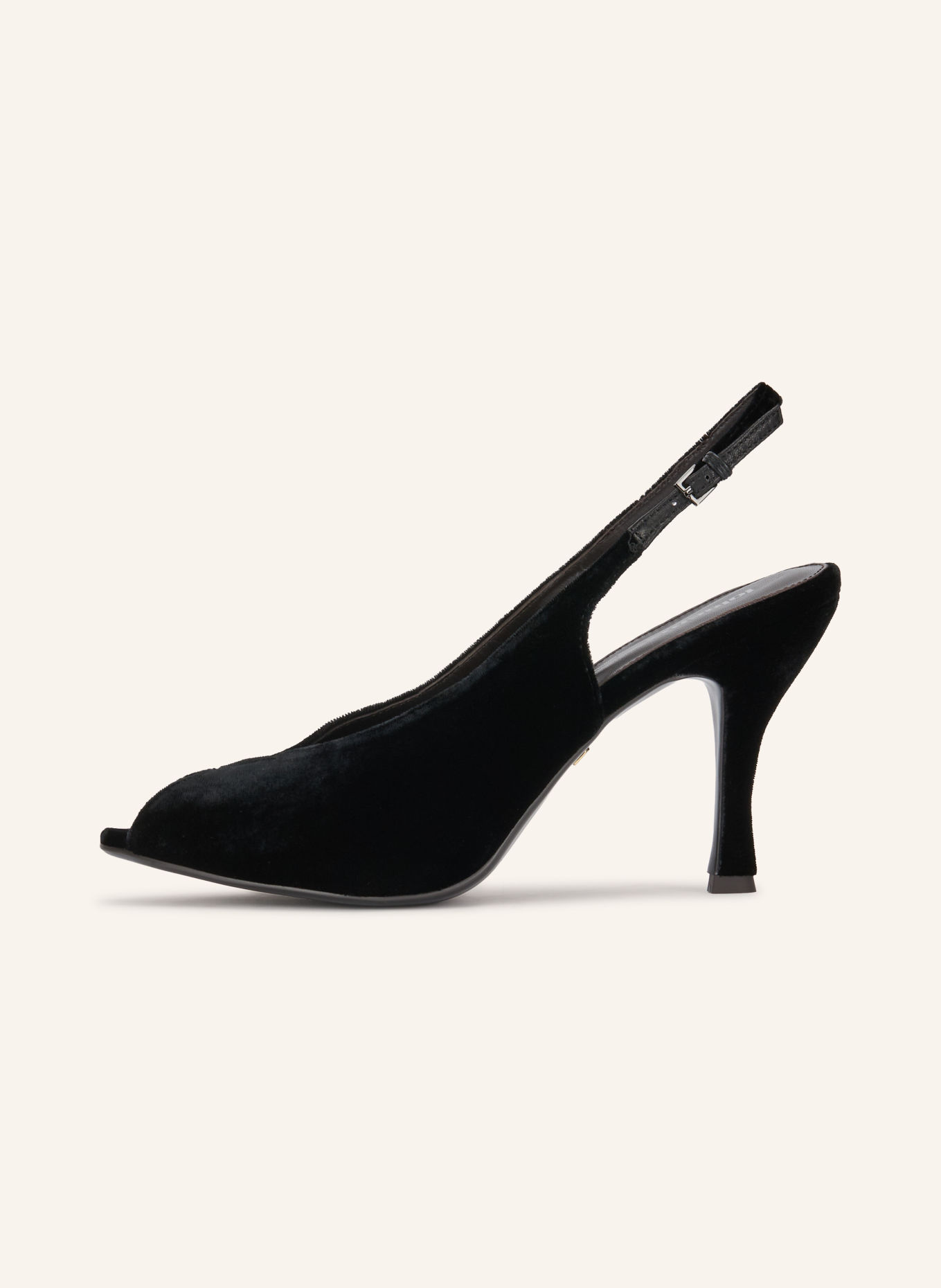 Lola Cruz Peeptoes GABRIETTE: SCHWARZ / SILBER