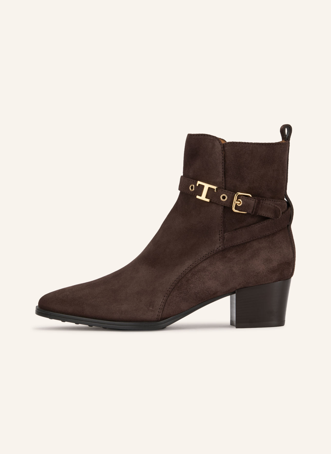 TOD'S Ankelstövlar: MÖRKBRUN / GULD