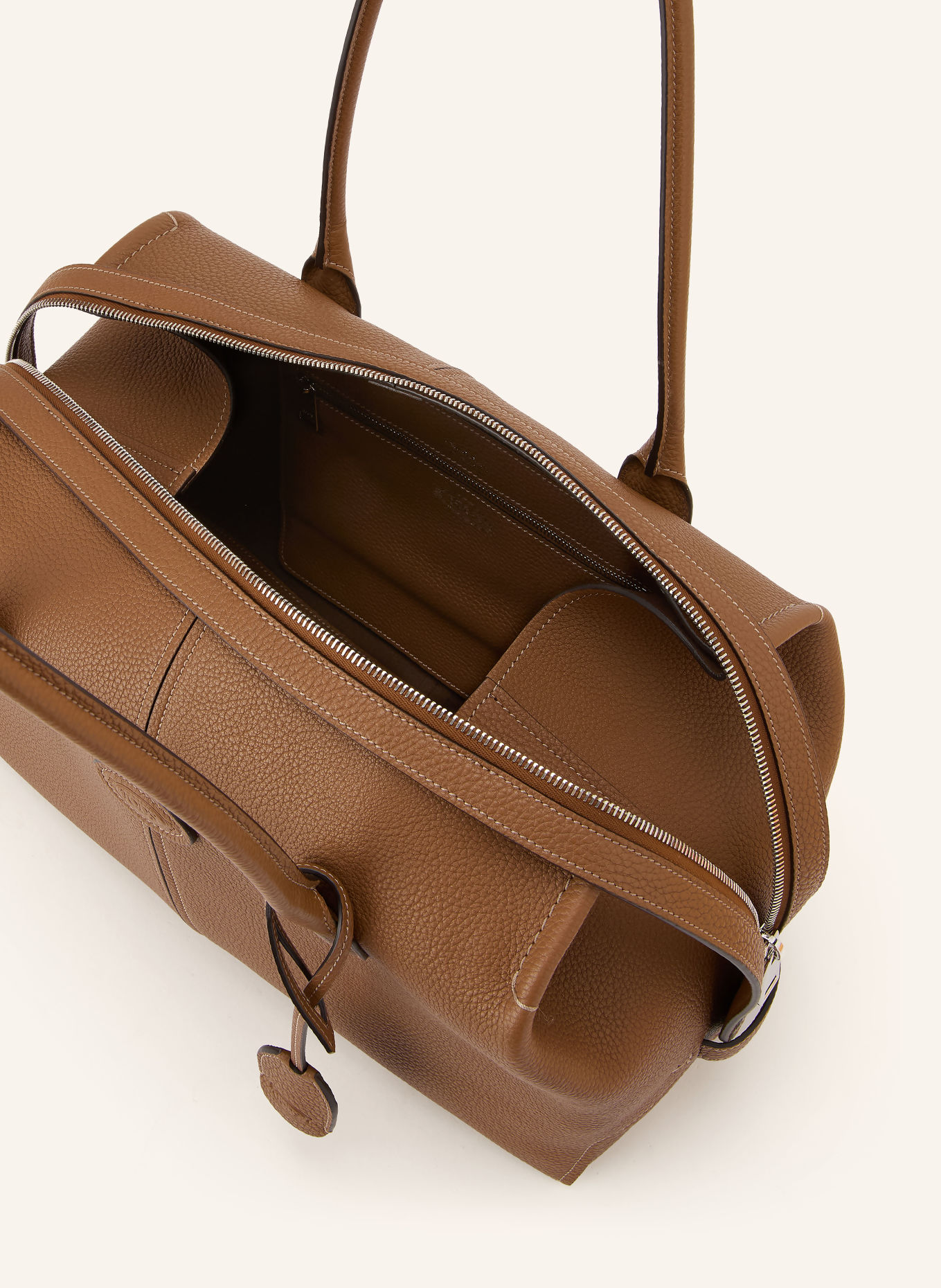 TOD'S BAULETTO SMALL Crossbody Bag: BROWN / SILVER