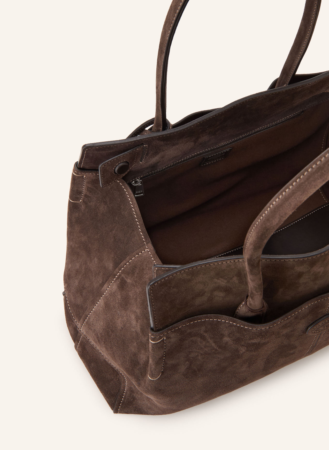 TOD'S MEDIUM Shoppers: DARK BROWN