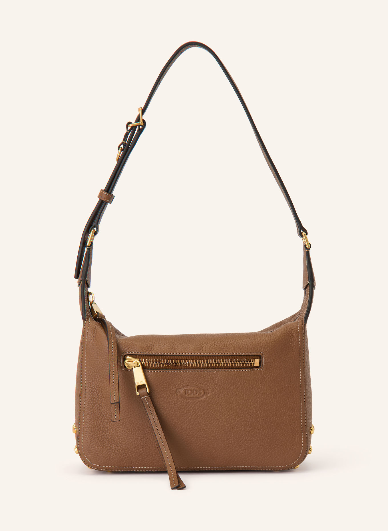 TOD'S Schoudertas GMT MINI: BRUIN / GOUD