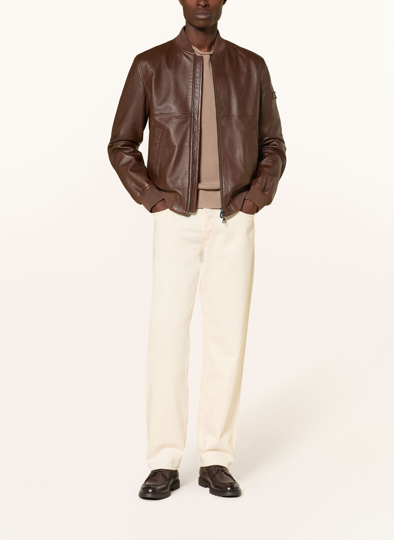 PEUTEREY Lederblouson JODIE: BRAUN