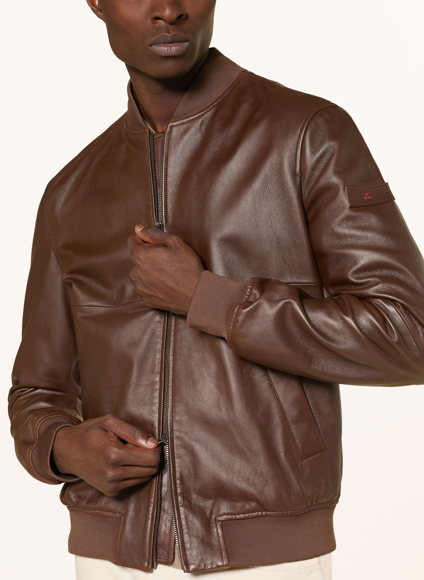 PEUTEREY Lederblouson JODIE: BRAUN