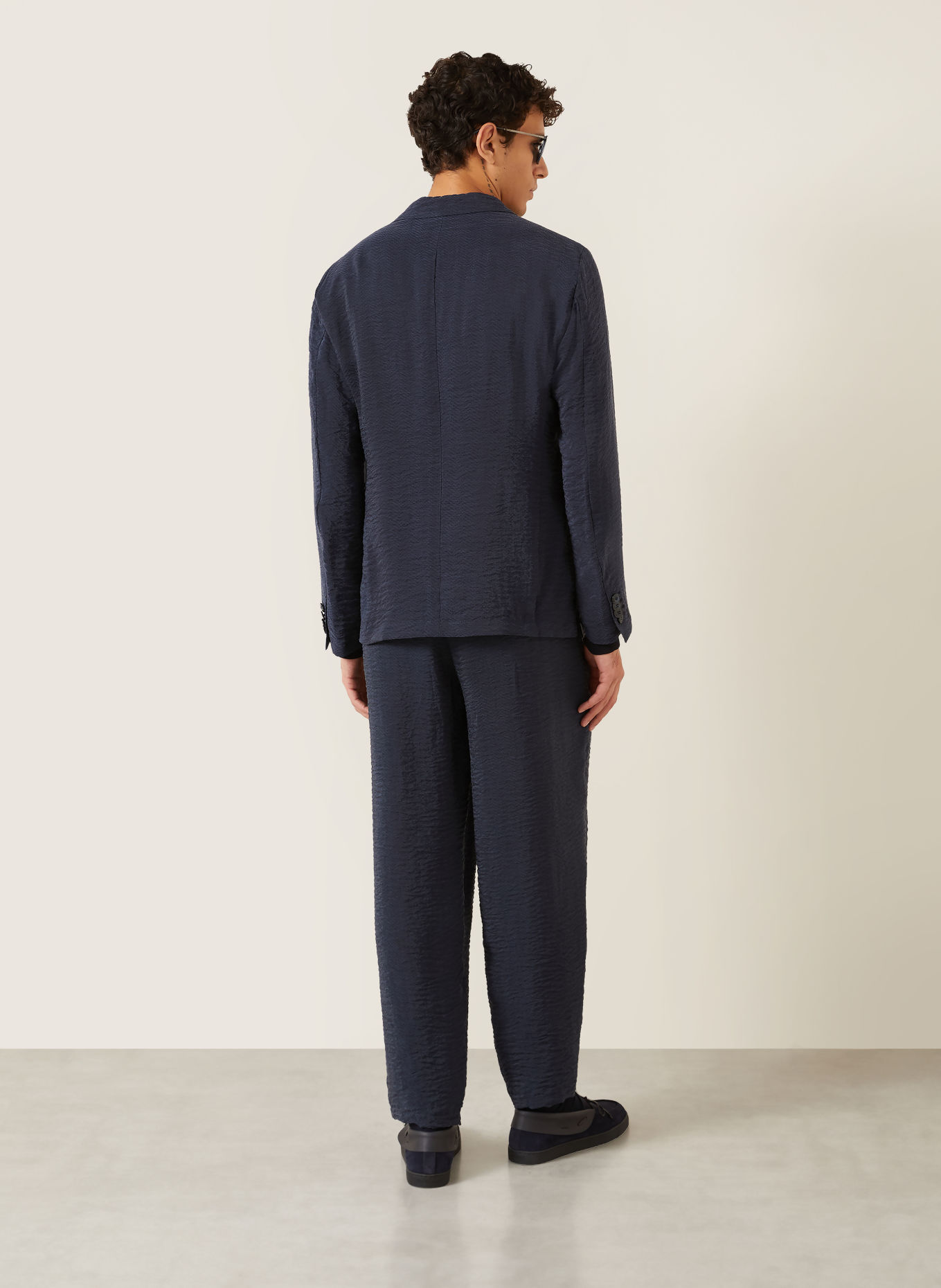 GIORGIO ARMANI Slim fit colbert: DONKERBLAUW