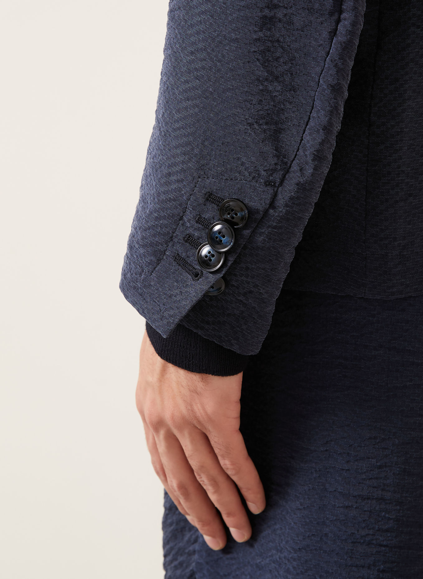 GIORGIO ARMANI Slim fit colbert: DONKERBLAUW