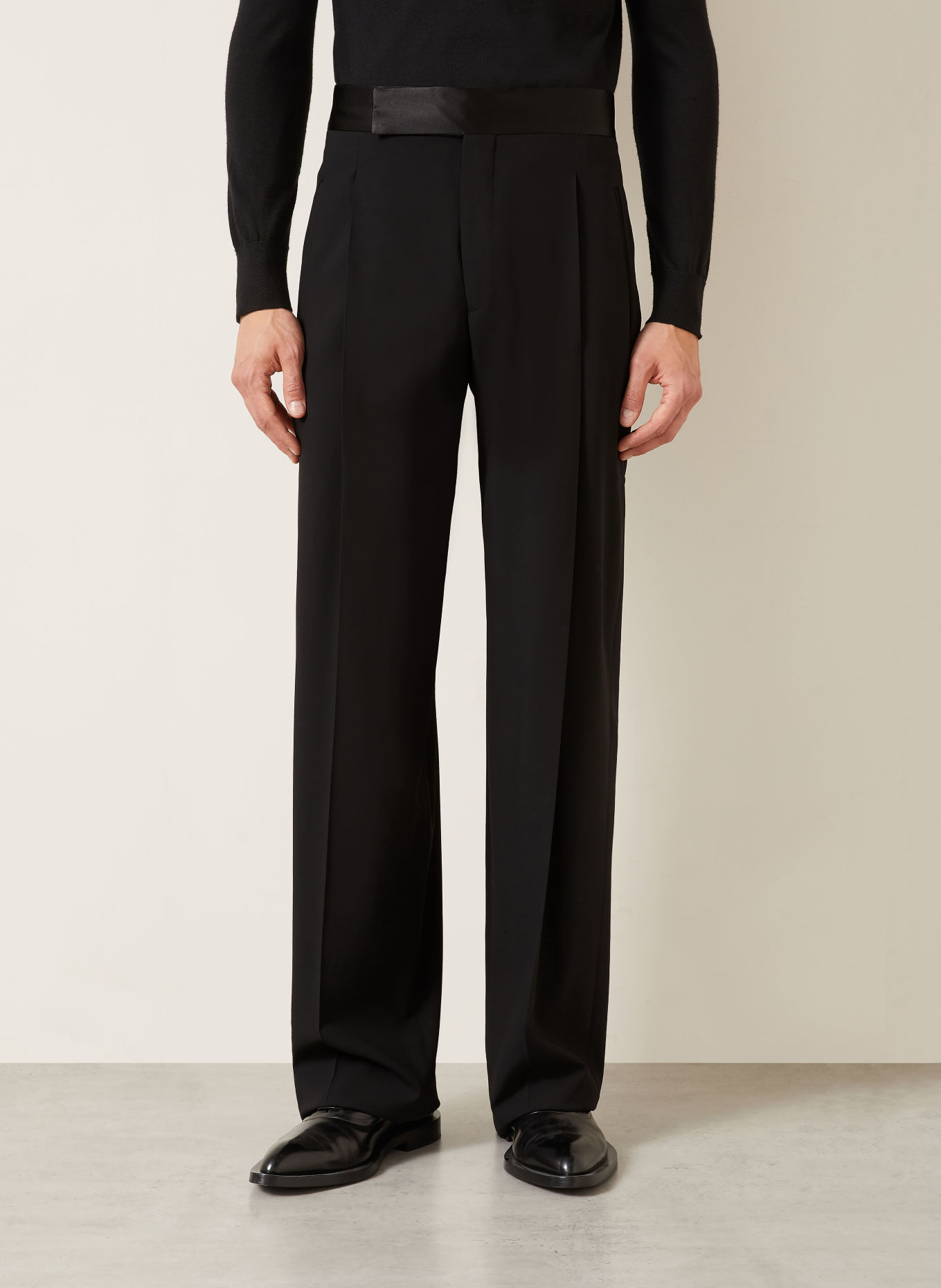GIORGIO ARMANI Pantalon de costume coupe régulière: UC001 BLACK BEAUTY