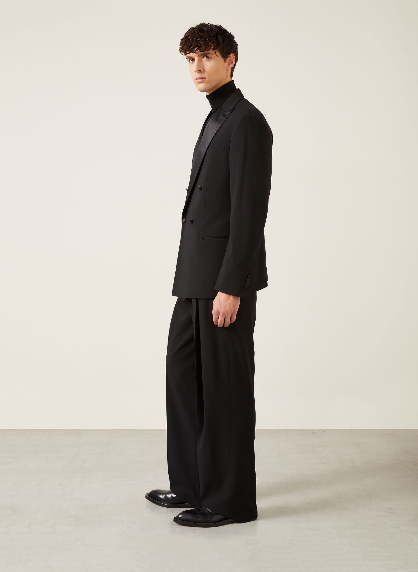 GIORGIO ARMANI Pantalon de costume coupe régulière: UC001 BLACK BEAUTY