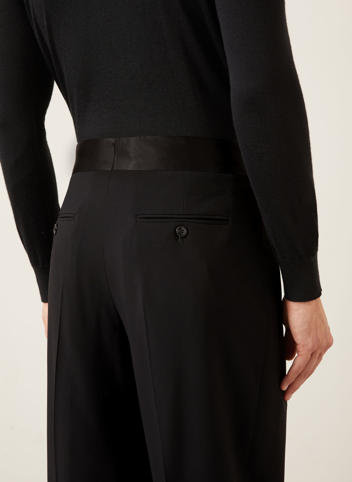 GIORGIO ARMANI Pantalon de costume coupe régulière: UC001 BLACK BEAUTY