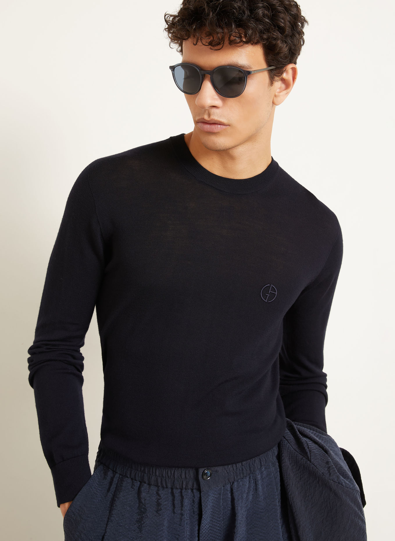 GIORGIO ARMANI Svetry: TMAVĚ MODRÁ