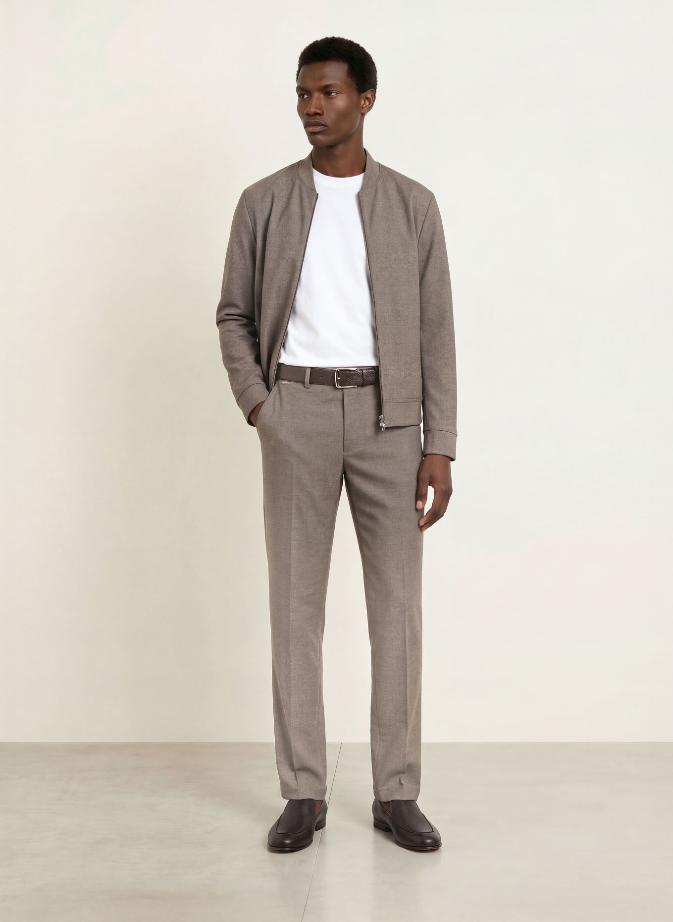 CINQUE Pantalon CILAZO coupe classique: TAUPE