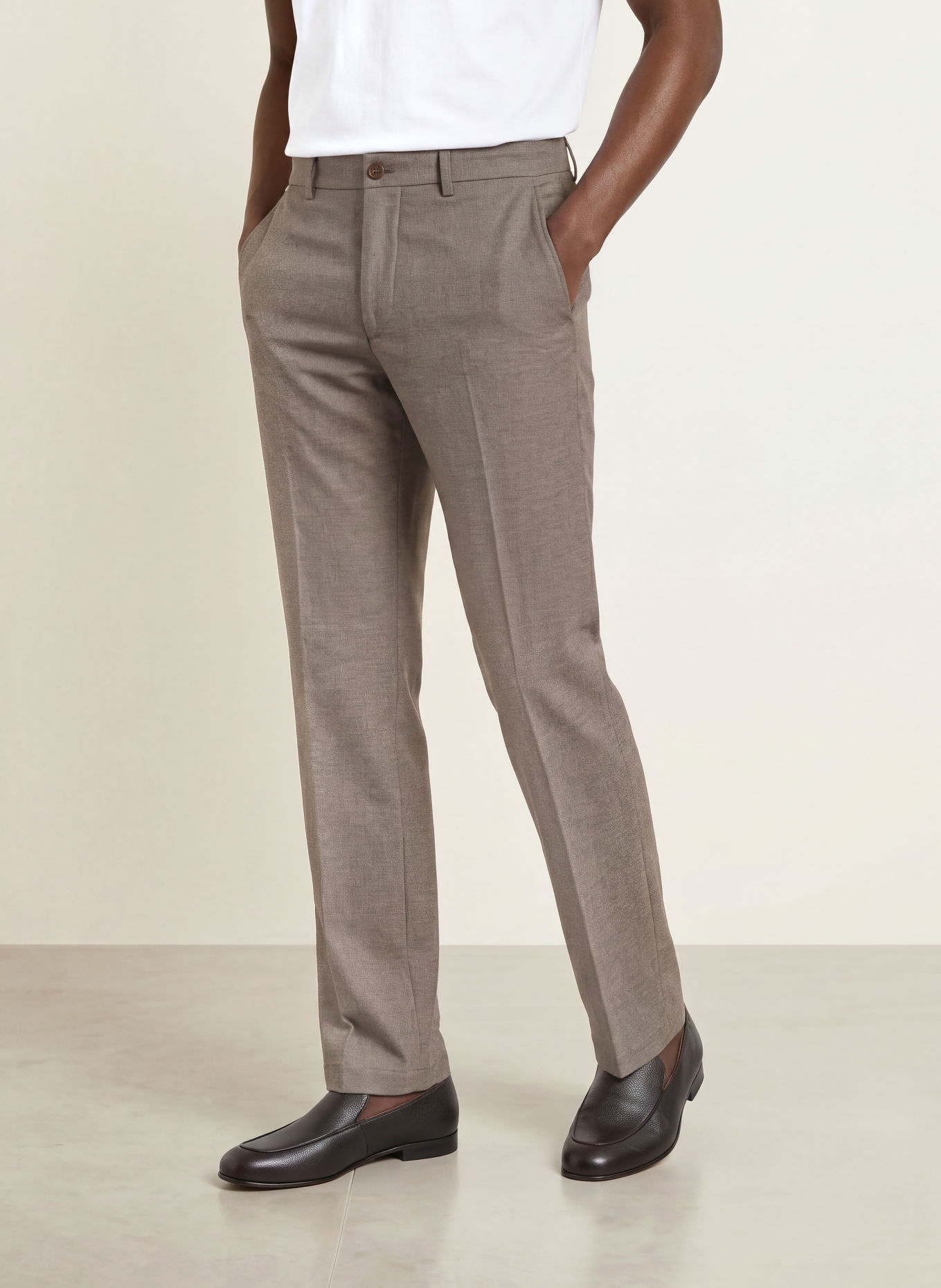 CINQUE Pantalon CILAZO coupe classique: TAUPE