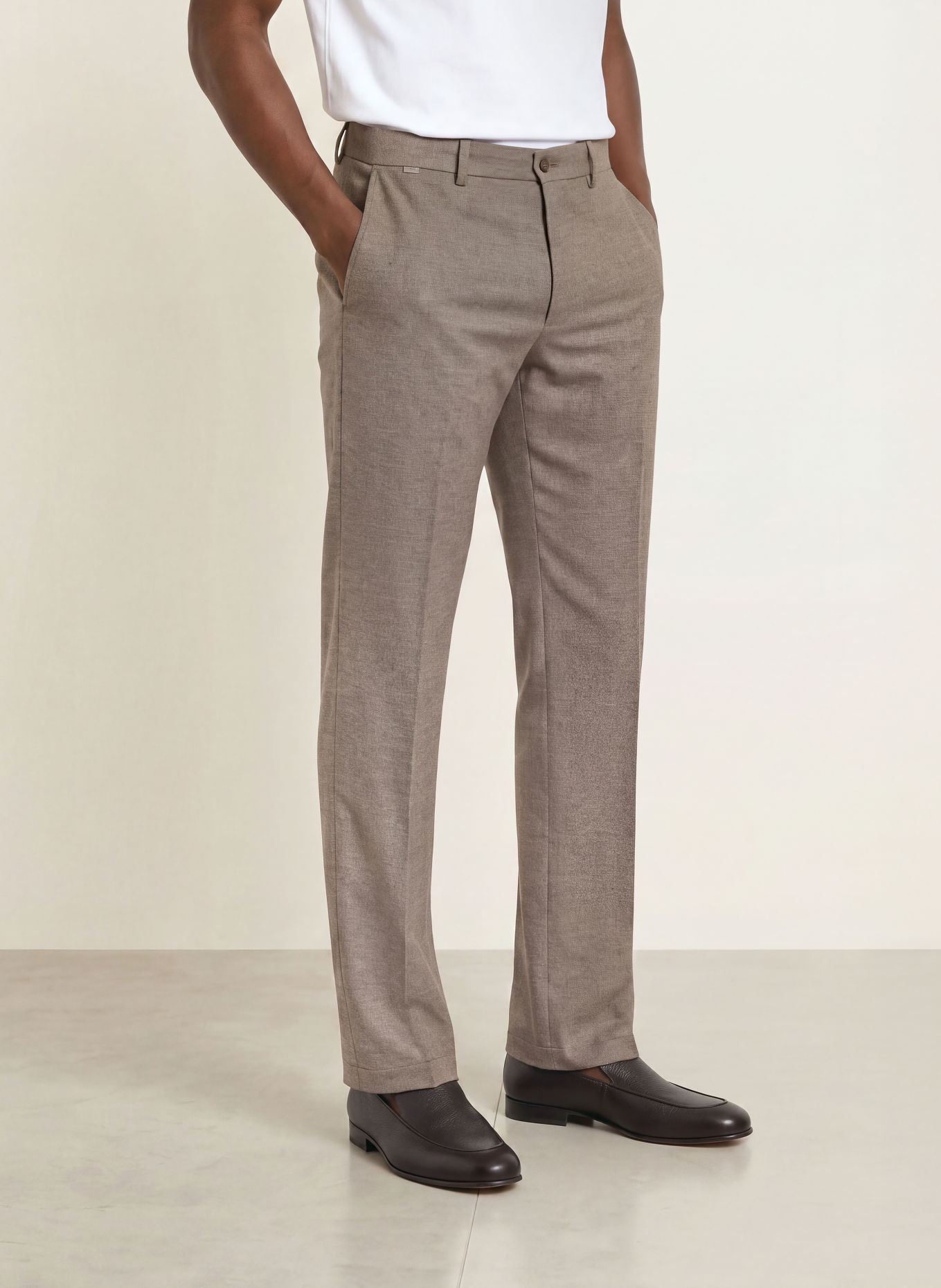 CINQUE Pantalon CILAZO coupe classique: TAUPE
