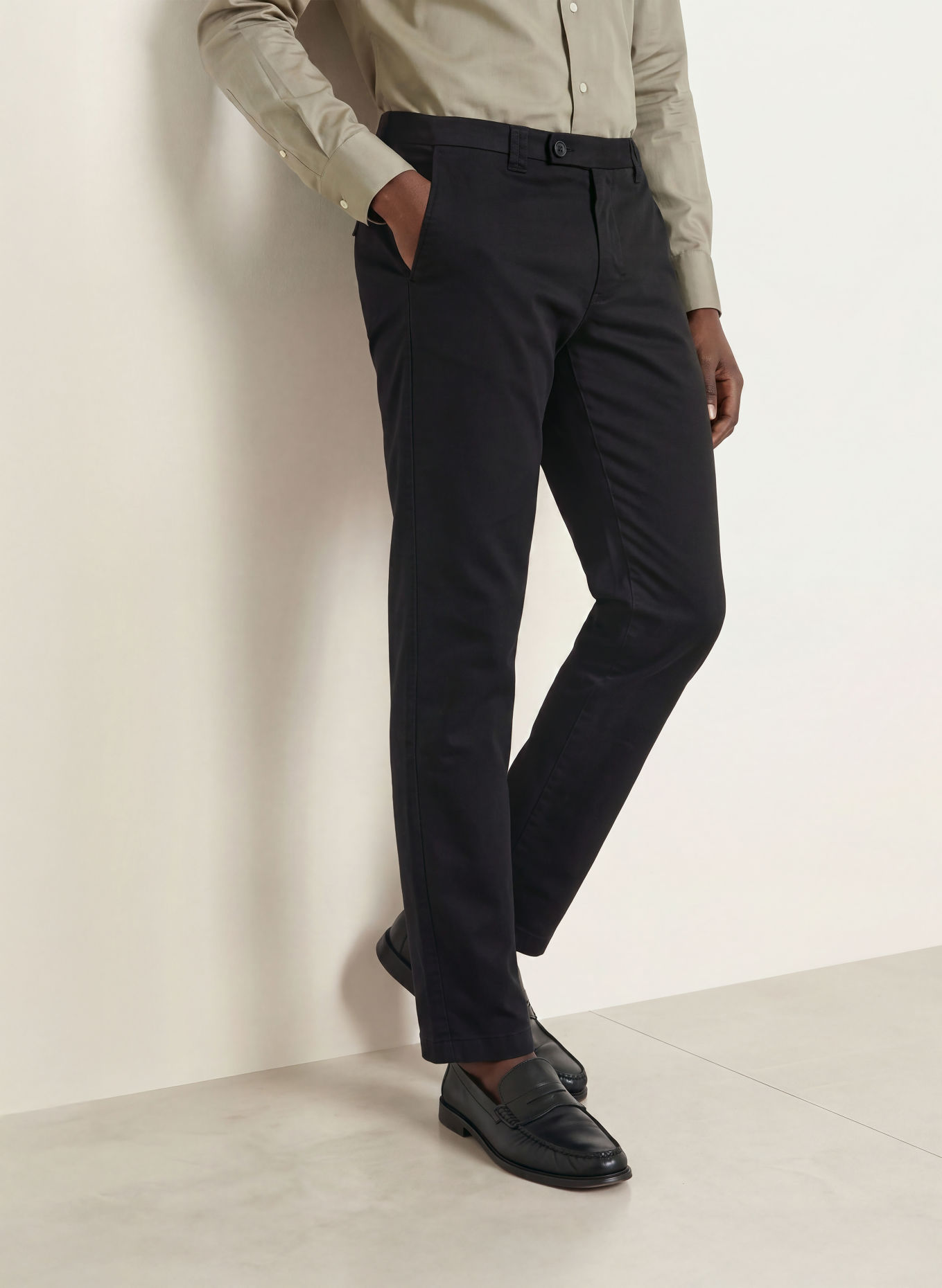 CINQUE Chino CIWOOD Slim Fit: SVART