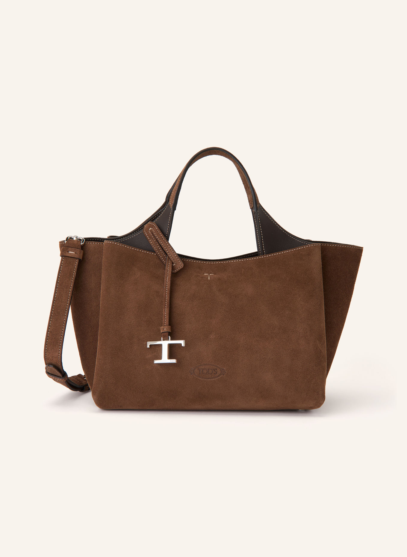 TOD'S Handtas: BRUIN / ZILVER