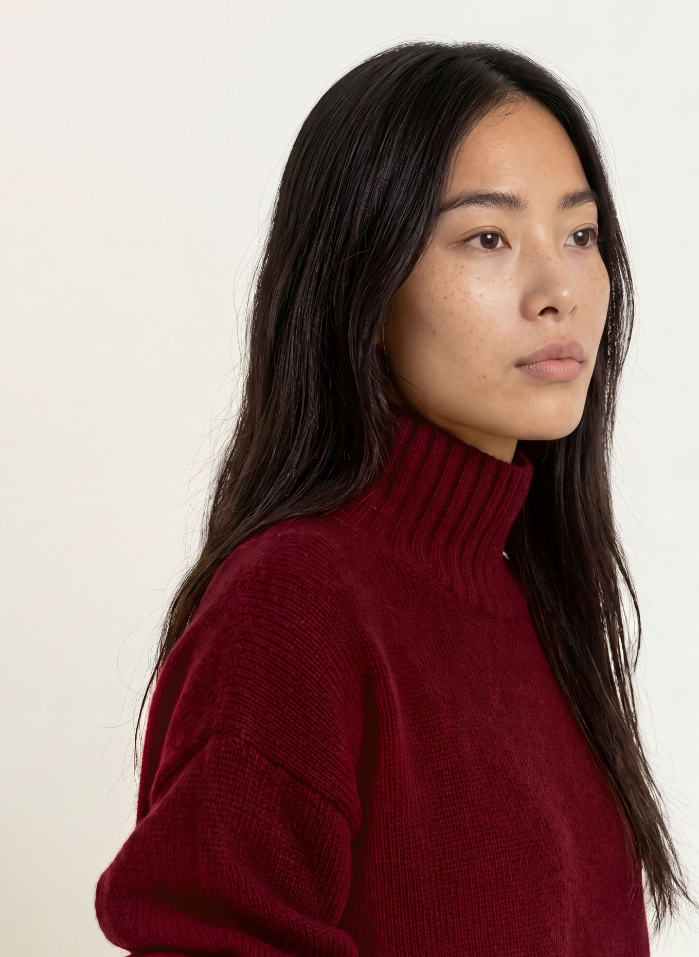PURSCHOEN Cashmere-Pullover FLORENZ: DUNKELROT