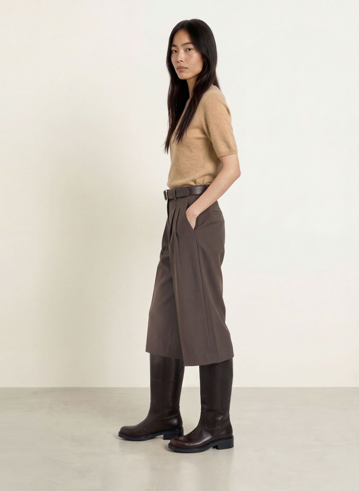 PURSCHOEN Strickshirt PISA aus Cashmere: BEIGE