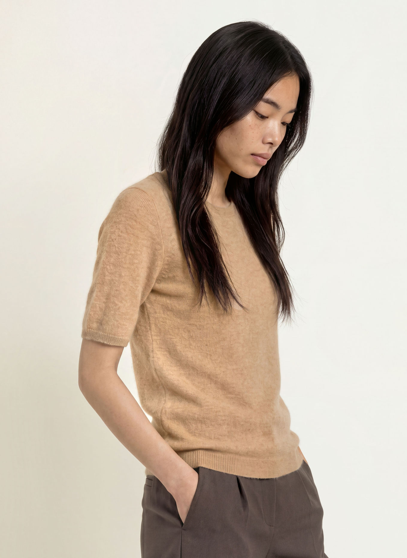 PURSCHOEN Strickshirt PISA aus Cashmere: BEIGE