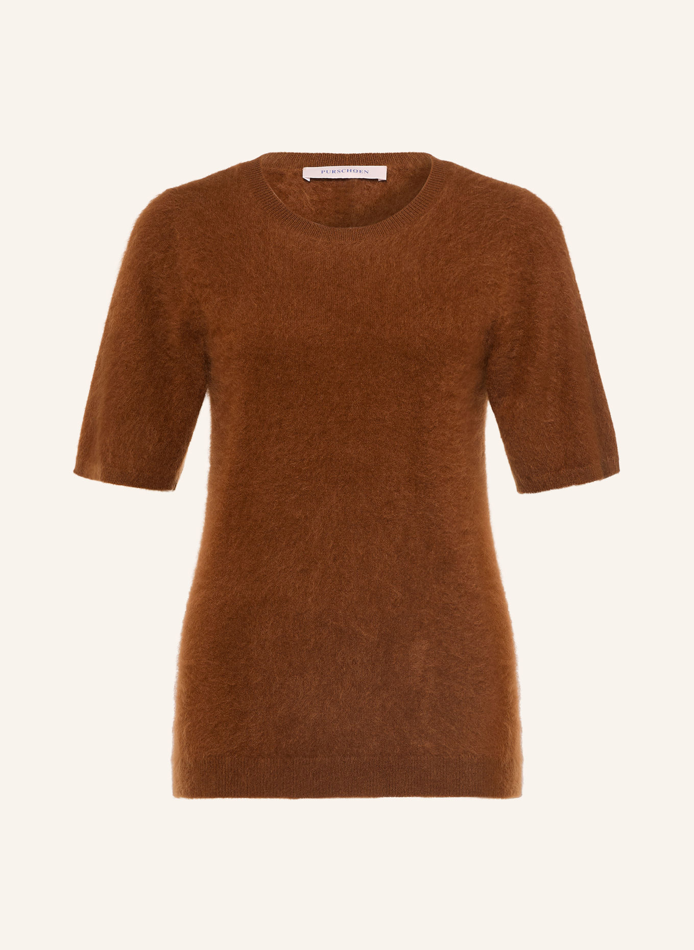 PURSCHOEN Strickshirt PISA aus Cashmere: BRAUN