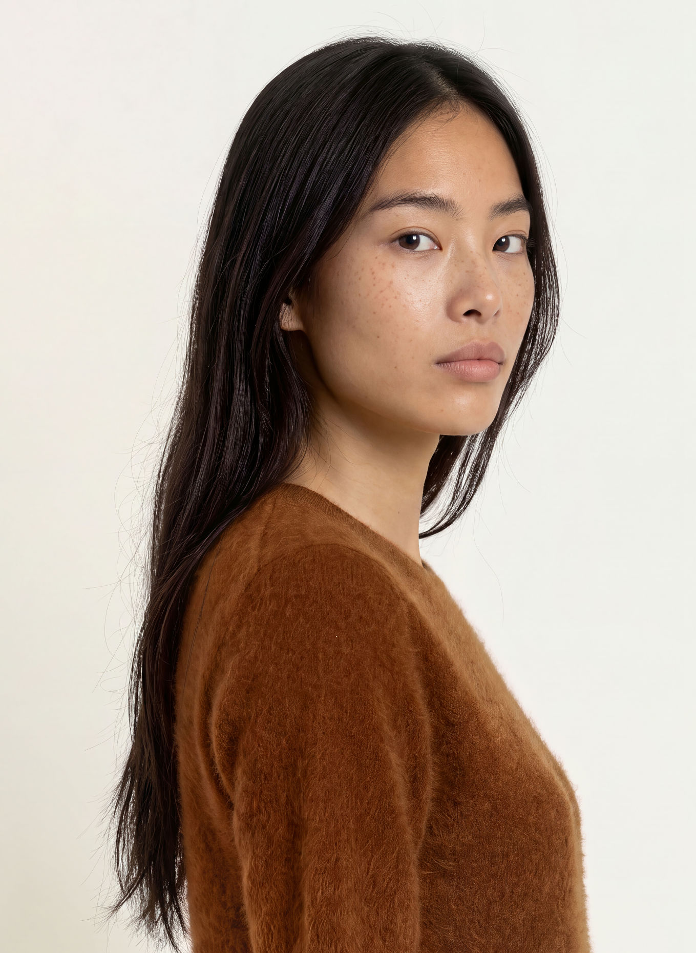 PURSCHOEN Strickshirt PISA aus Cashmere: BRAUN