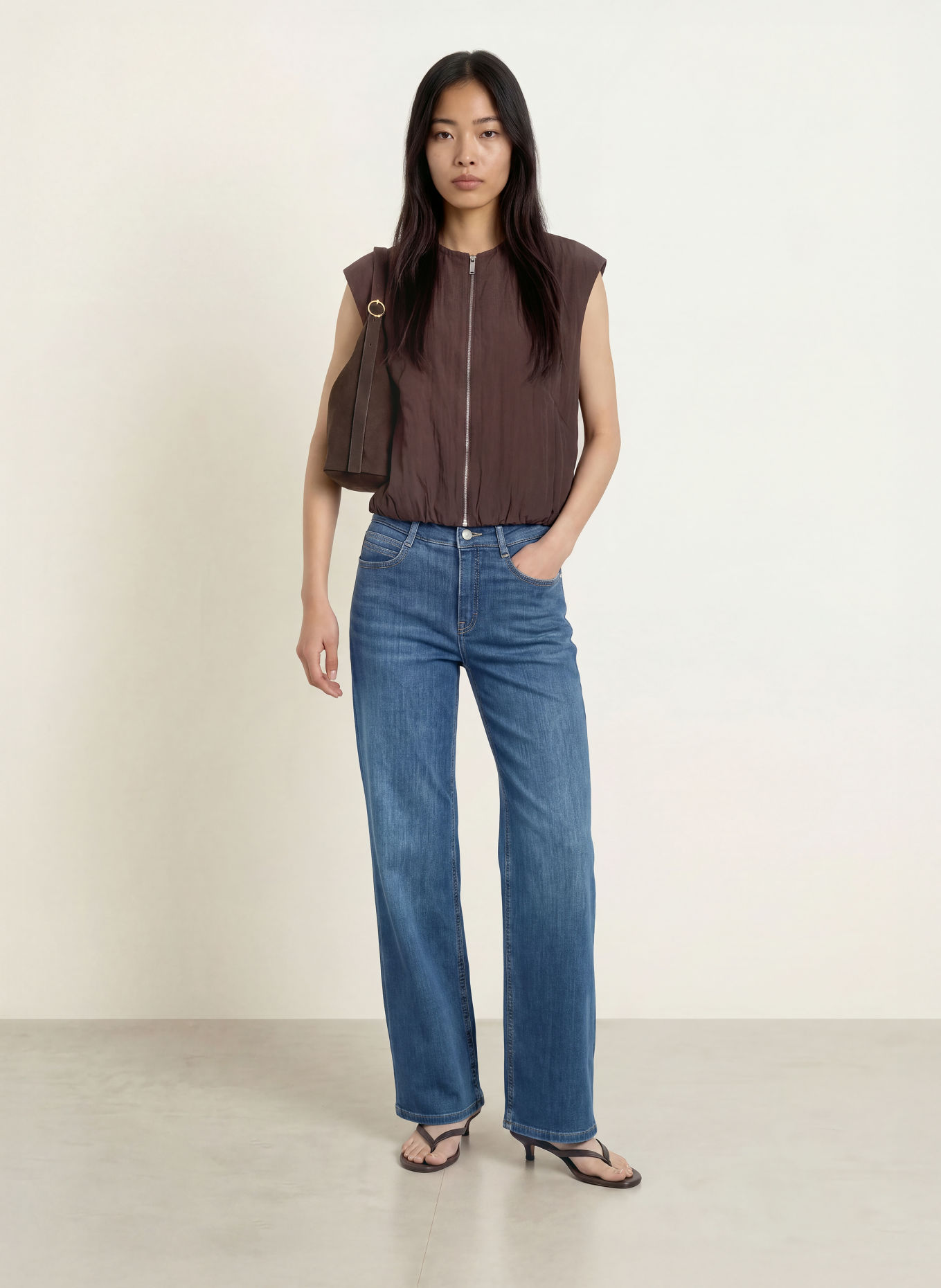 OPUS PANTS Jeans met wijde pijpen MELLY MODERN: 70193 dark blue