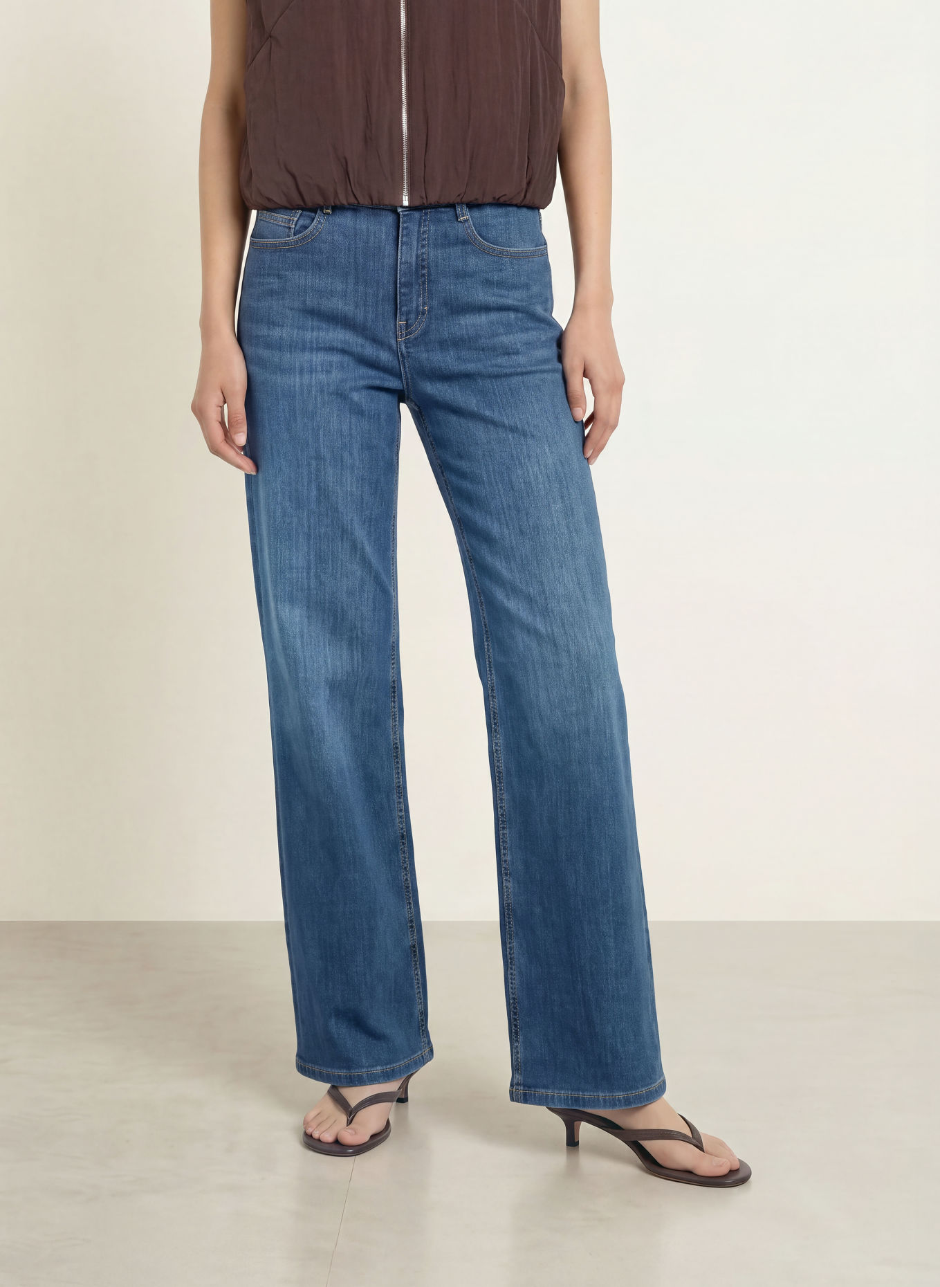 OPUS PANTS Jeans met wijde pijpen MELLY MODERN: 70193 dark blue