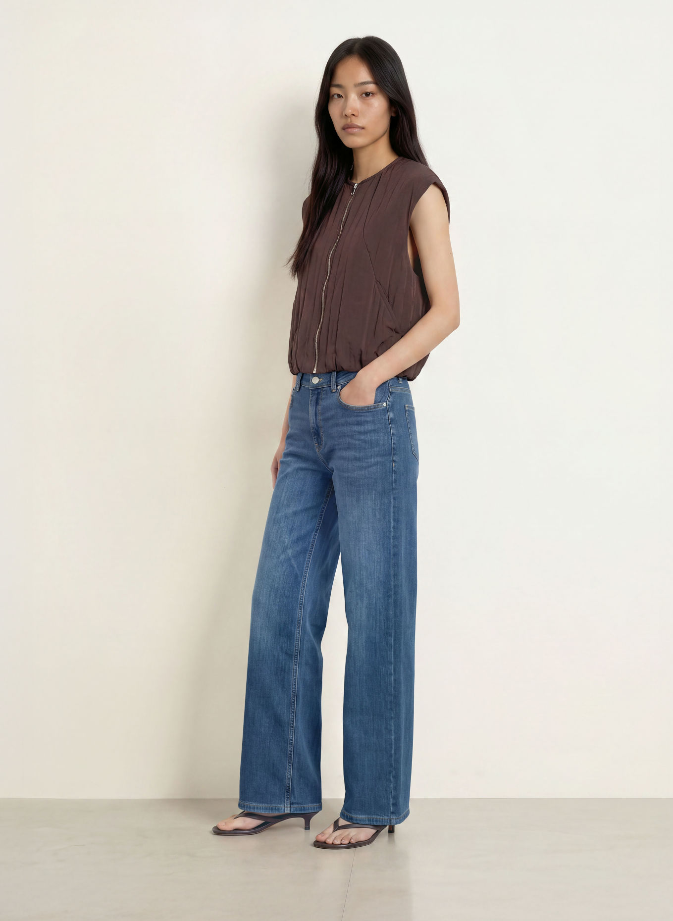 OPUS PANTS Jeans met wijde pijpen MELLY MODERN: 70193 dark blue