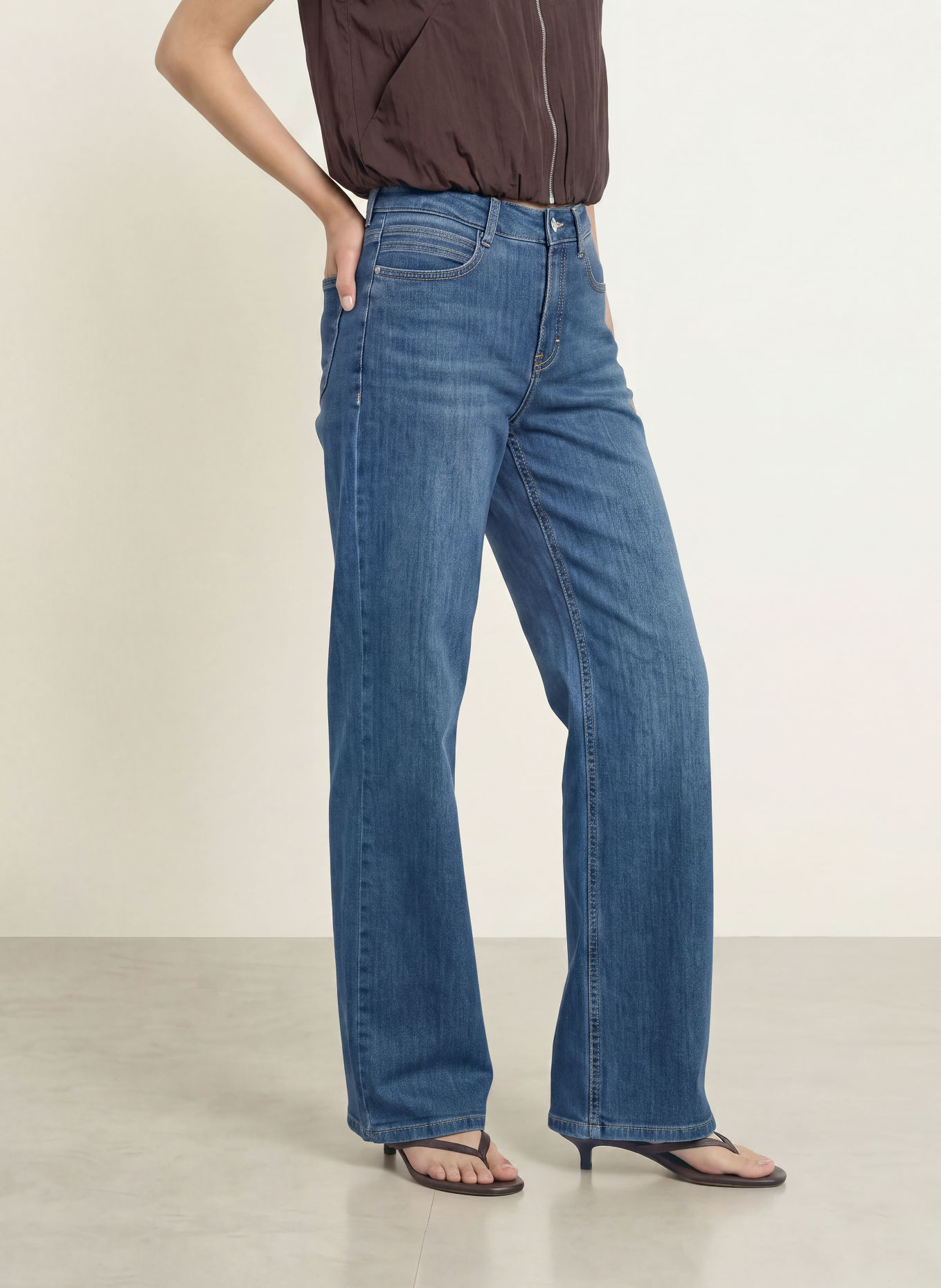 OPUS PANTS Jeans met wijde pijpen MELLY MODERN: 70193 dark blue